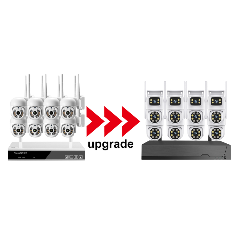 Gadinan 8MP PTZ Video Surveillance System CCTV Security Camera Dome WIFI Auto Tracking Kit Two Way Audio Waterproof Rotate