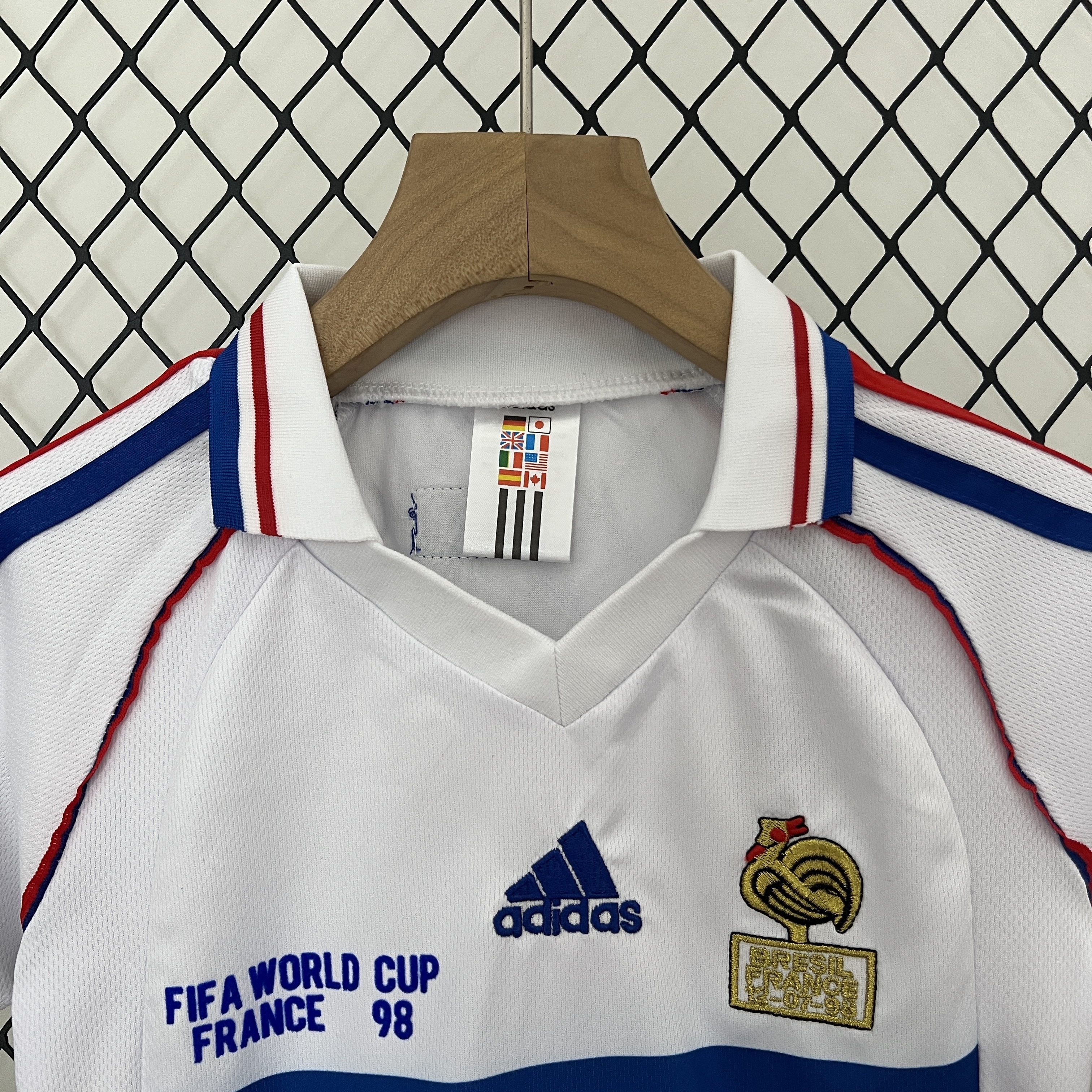 1998 France France Retro Football Shirt  Kids Kit