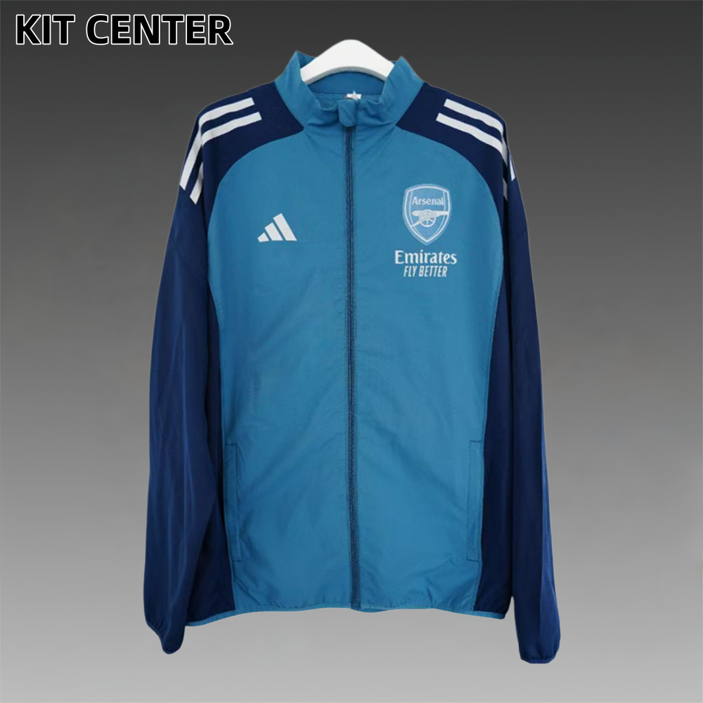 2025/2026 Arsenal Lake Blue Football Windbreaker