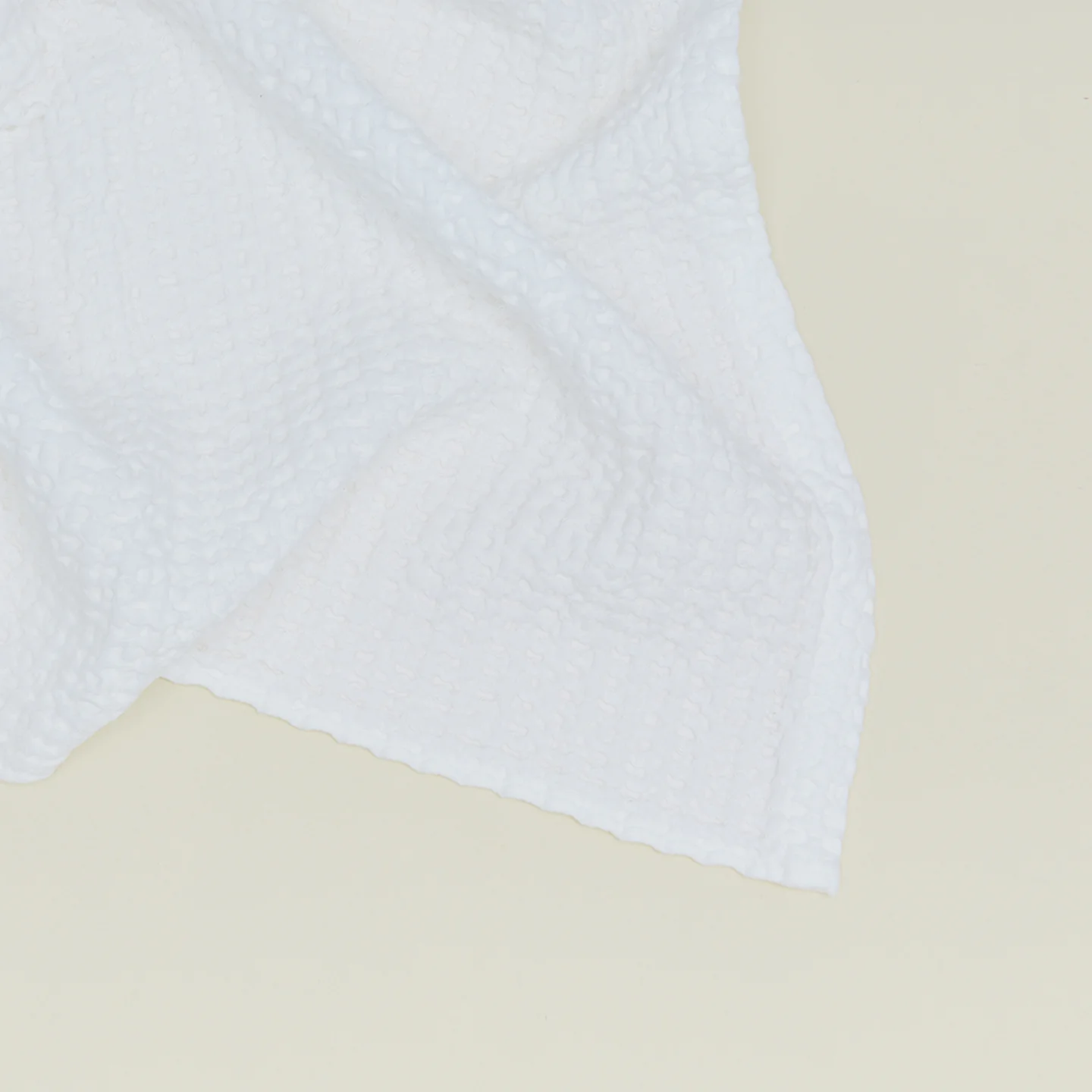 Simple Waffle Towel - White