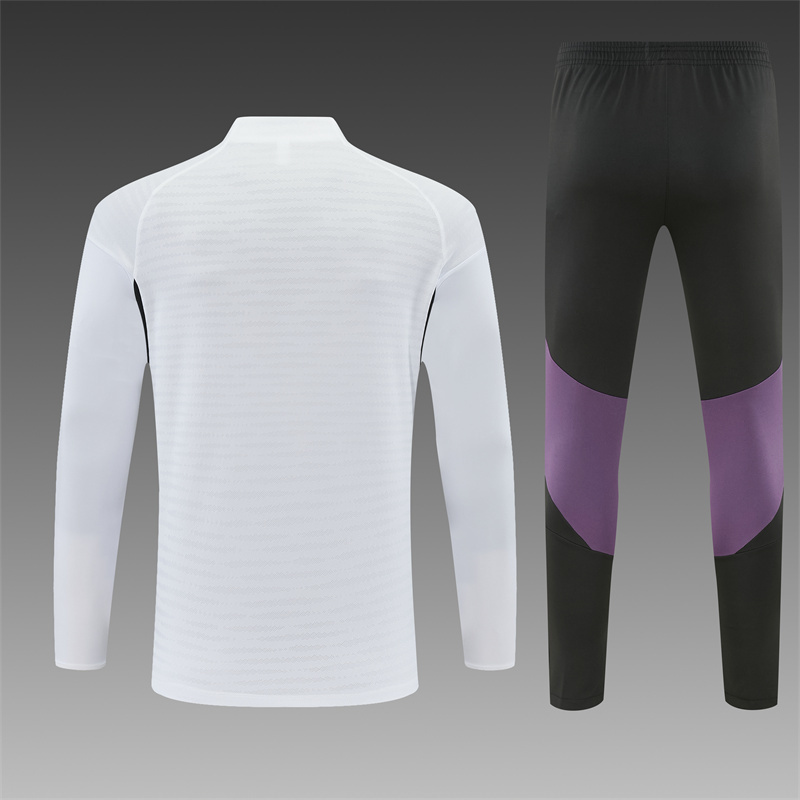 25/26 Manchester United White Half Zip Training Kit (Adult Kids Kit)