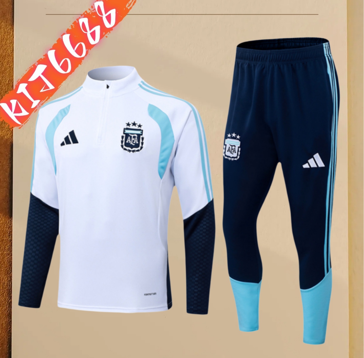 2026/2027 Argentina Half Zip Training Clothes (Adult Kids Kit)