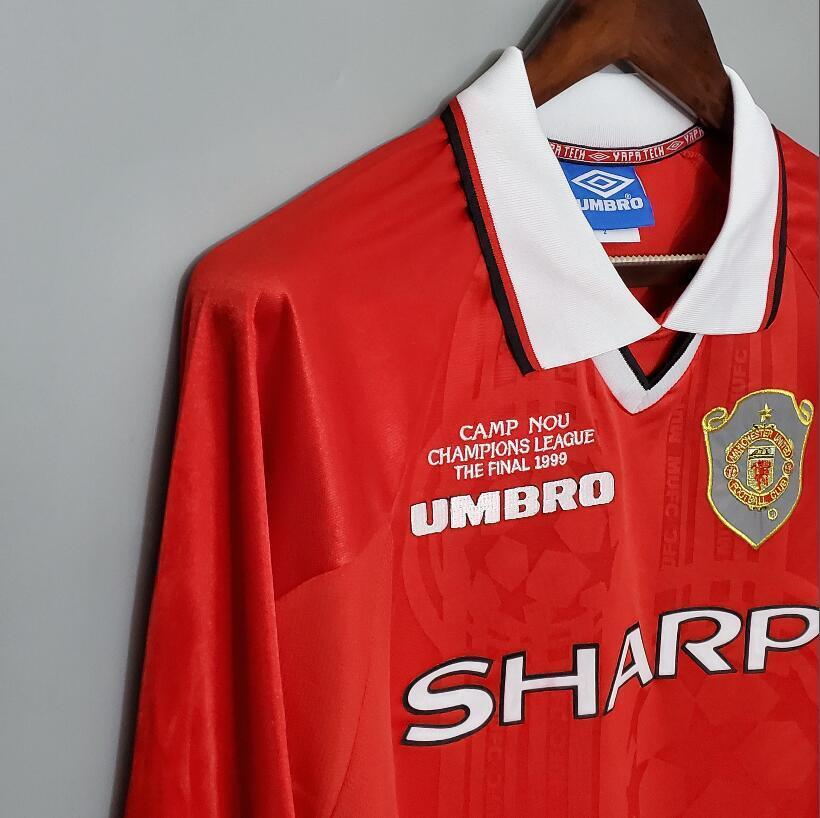 99/00 Manchester United  home long sleeved retro football jersey