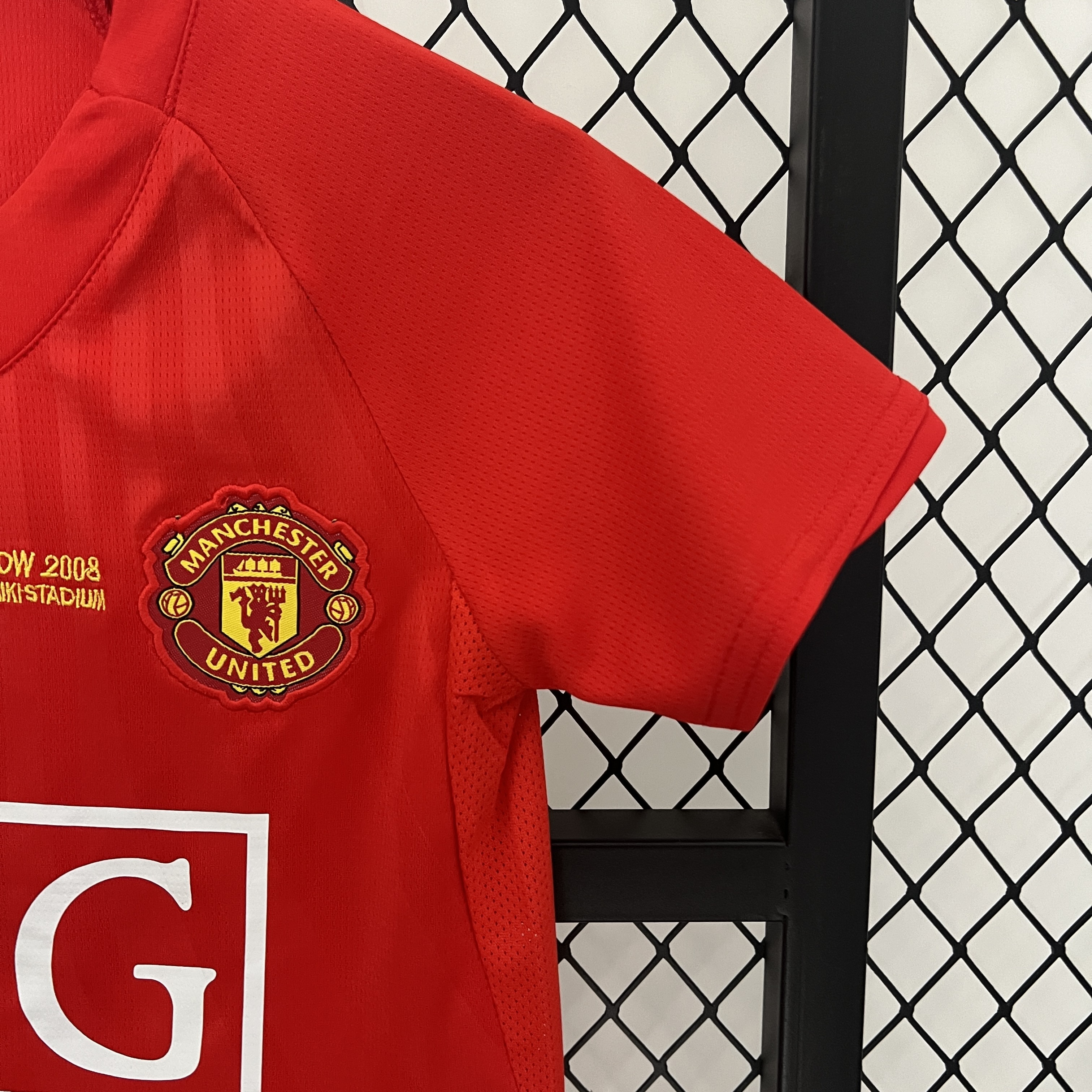 07/08 Manchester United Champions League homeretro football jersey  Kids Kit