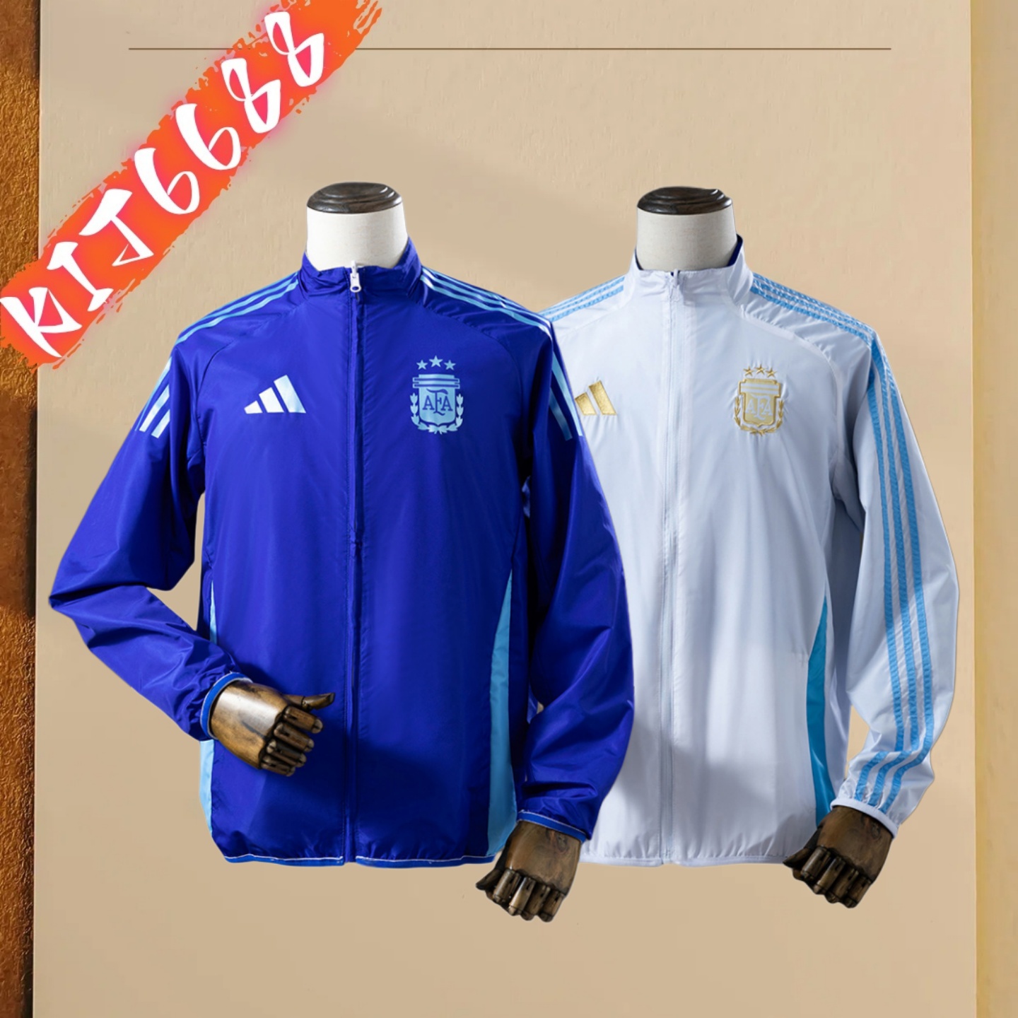2025 Argentina  double-sided Football Casual Windbreaker