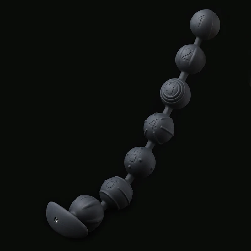 Soul - Silicone Anal Beads - 7 Balls with Removable Tail