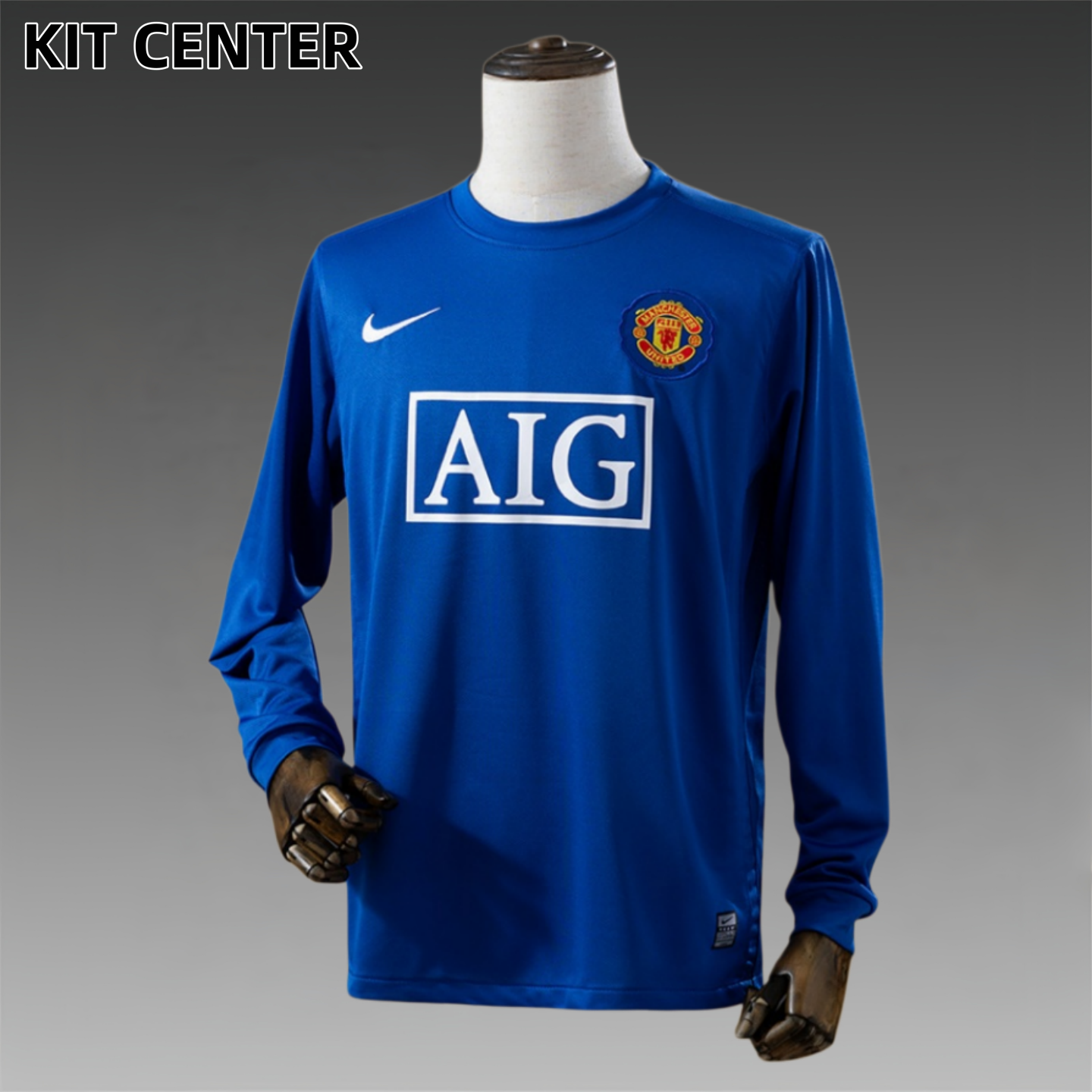 08/09 Manchester United Third Away  long sleeved retro football jersey