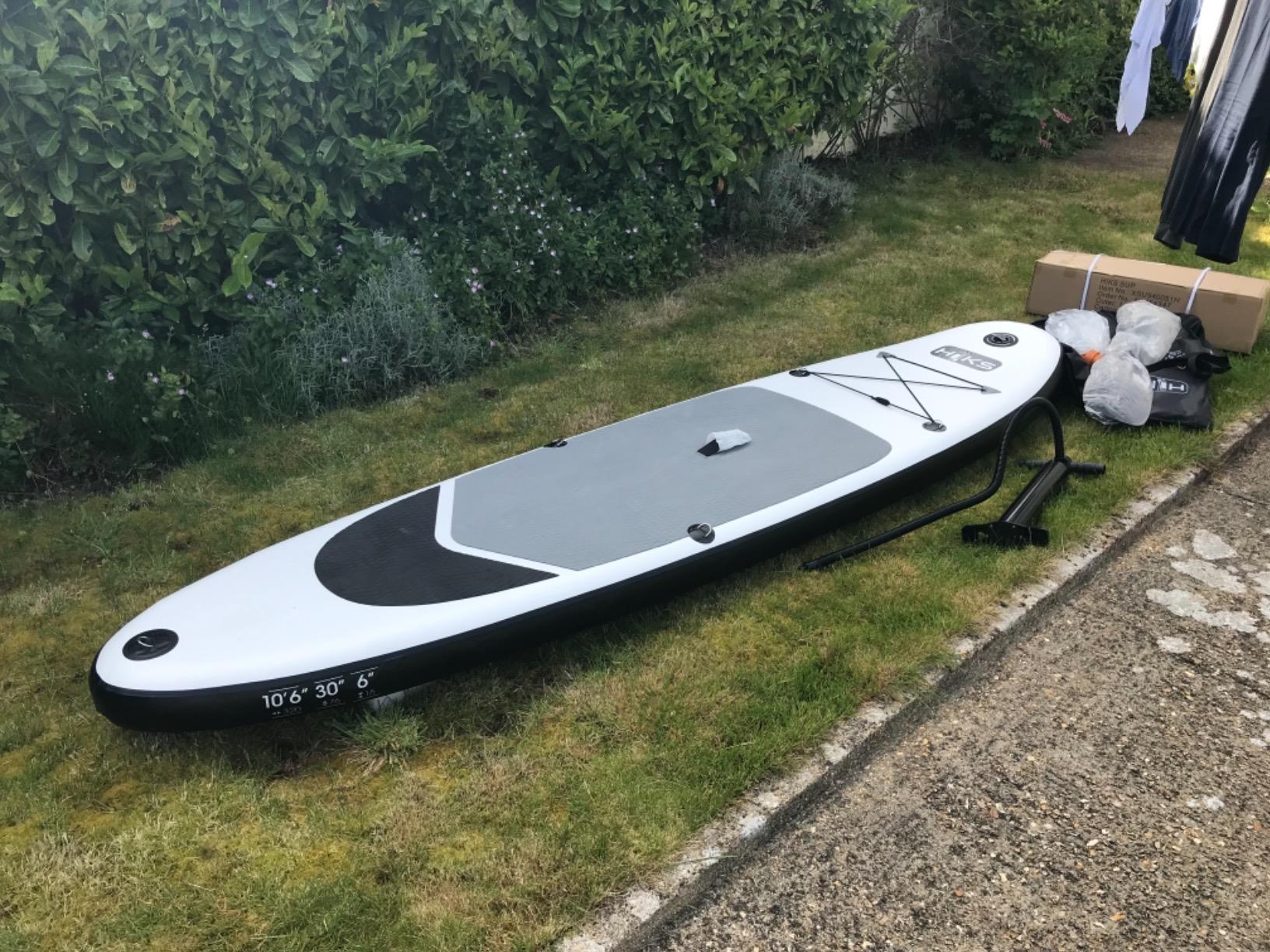 【BS】SUP Inflatable Stand Up Paddle Board Set Inc Paddle, Pump, Backpack & Leash