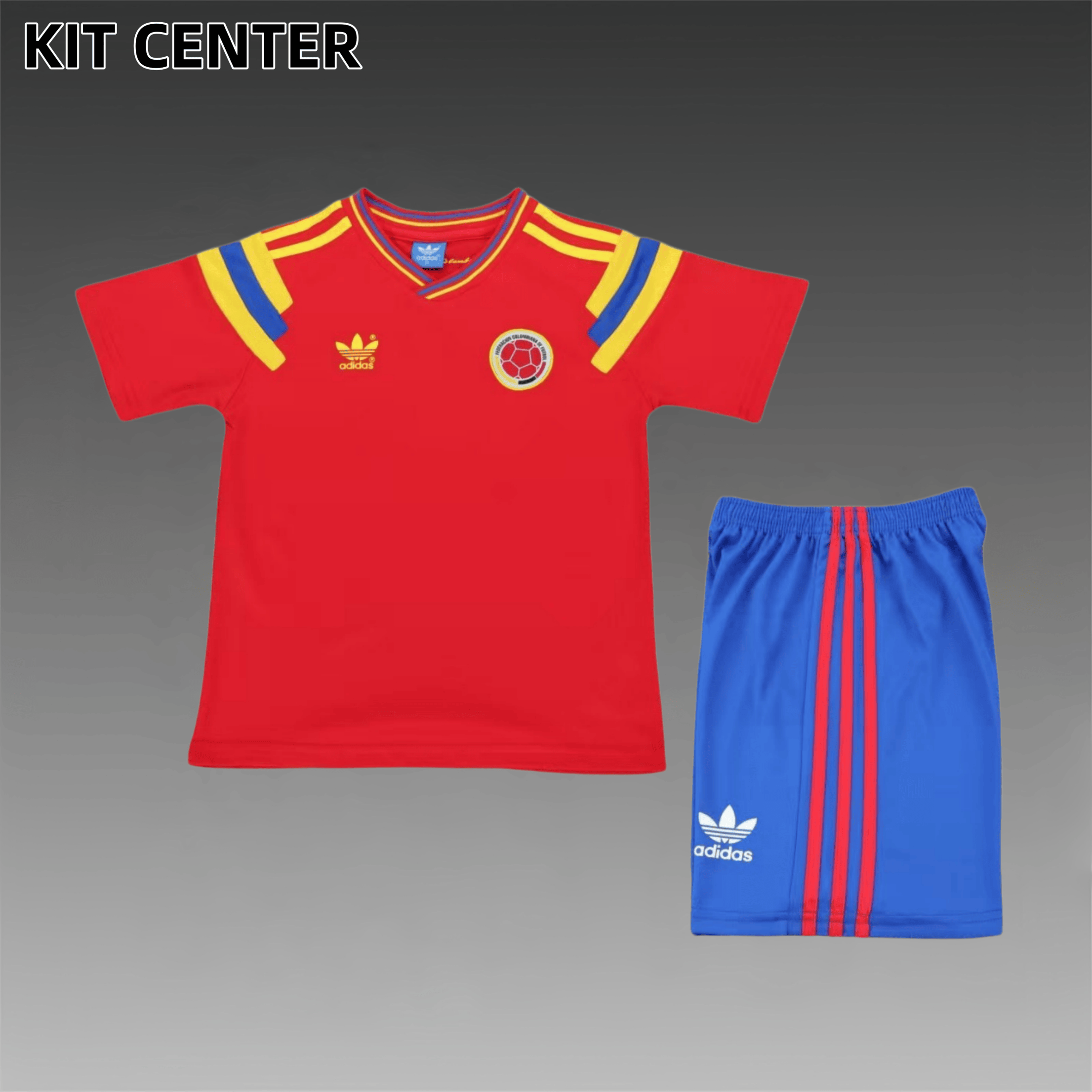 1990 Colombia home Retro Football Shirt Kids Kit