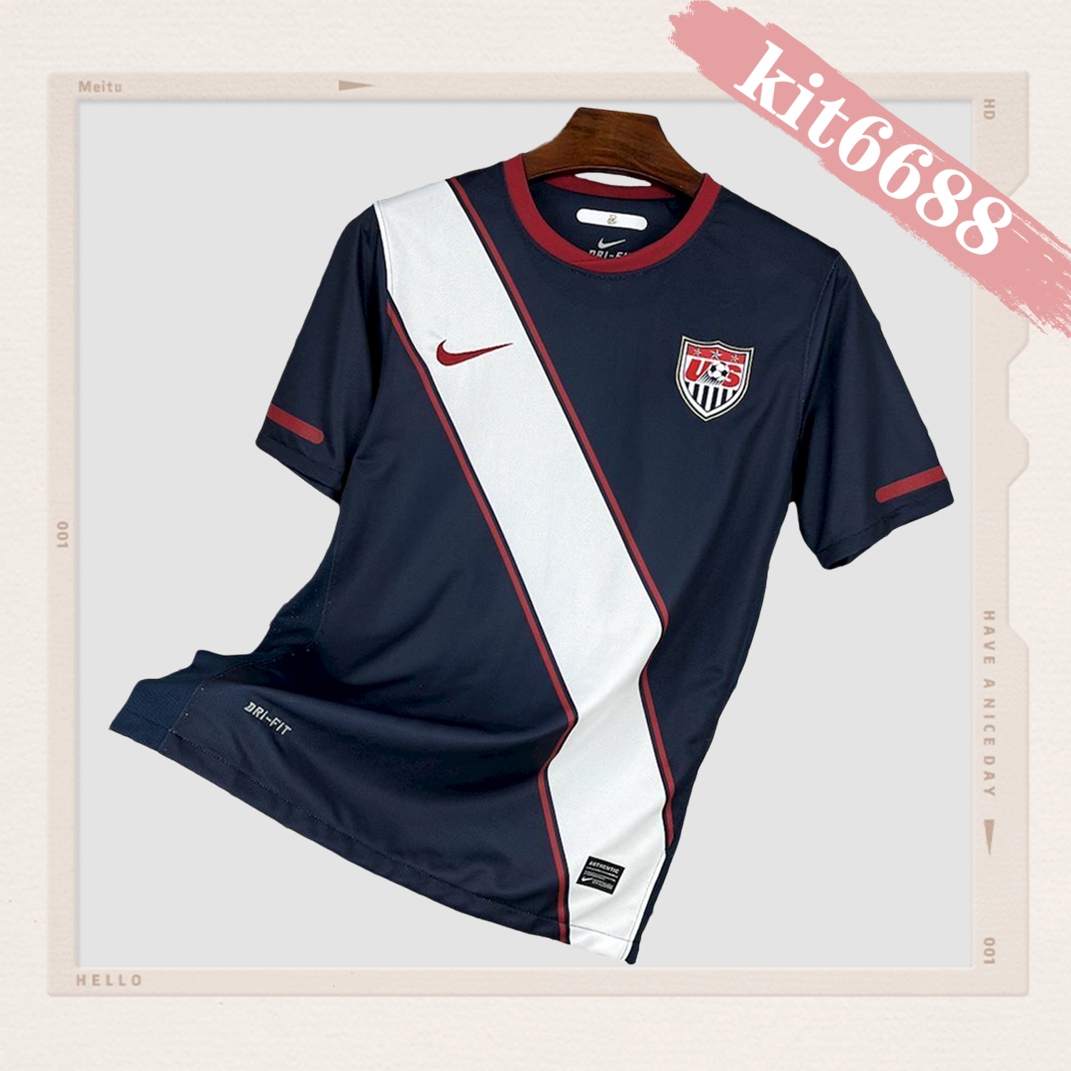 2010 USA Away Retro Football Shirt （Retro）