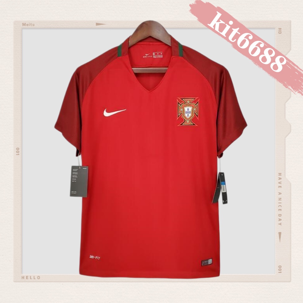 2016 Portugal home Retro Football Shirt