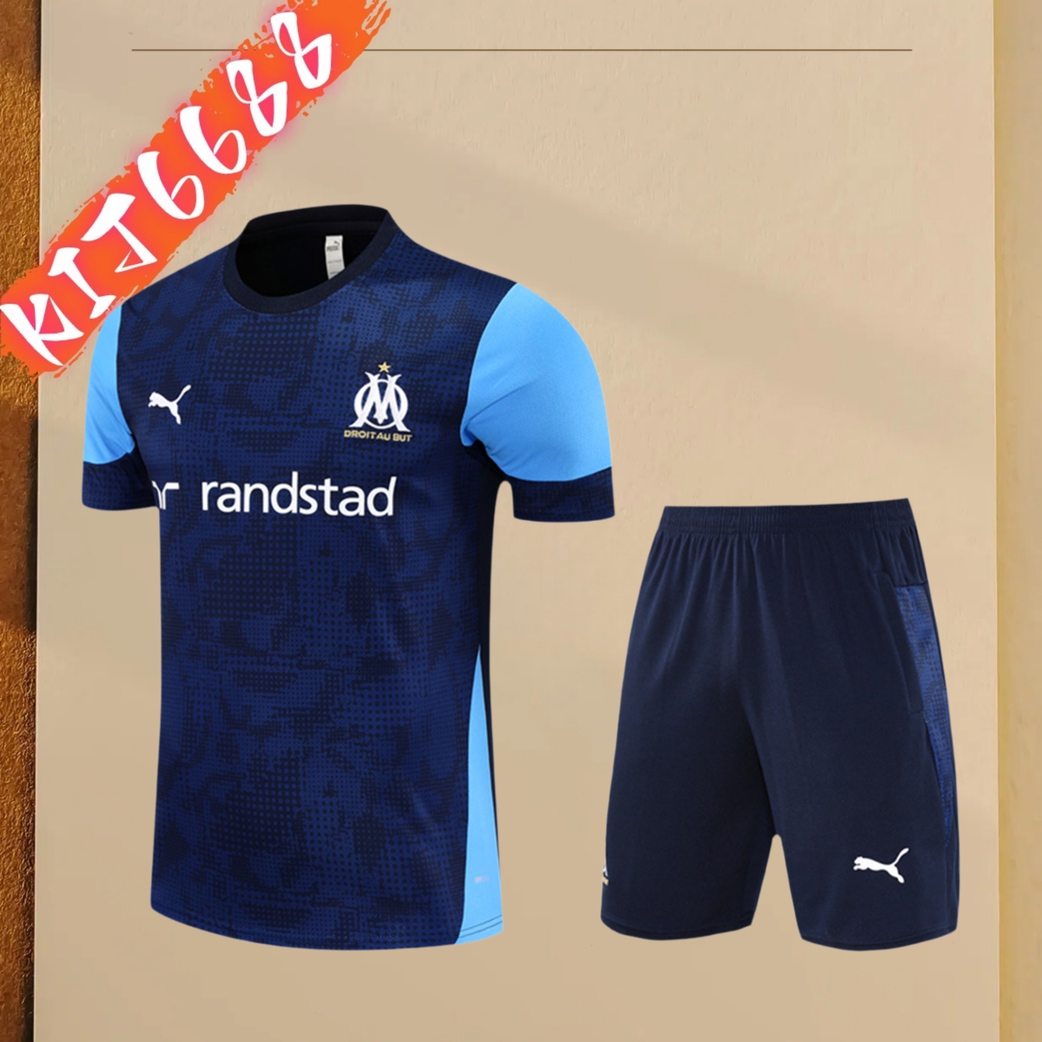 2025/2026 Marseille Short Sleeve Training Jersey for Kids (Kids Kit  )
