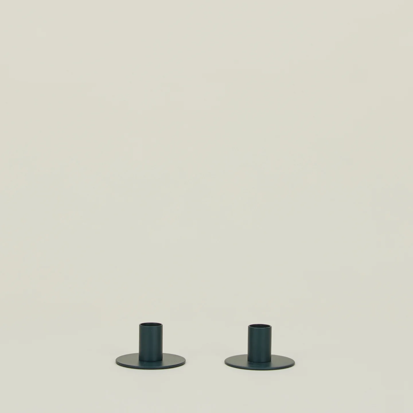 Essential Metal Candle Holders, Set of 2 - Peacock