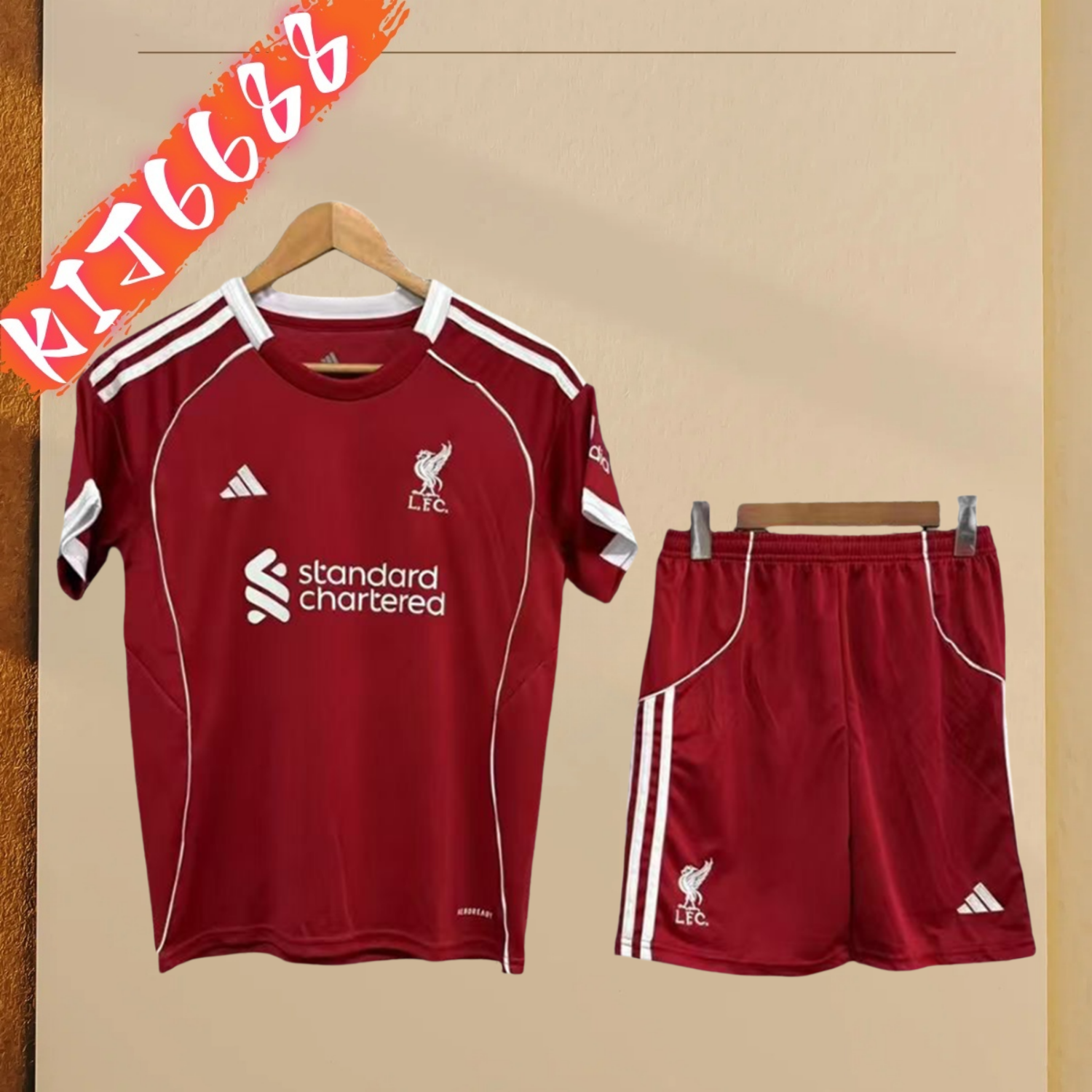2025/2026 Liverpool Home Football Shirt (Adult Kit socks)