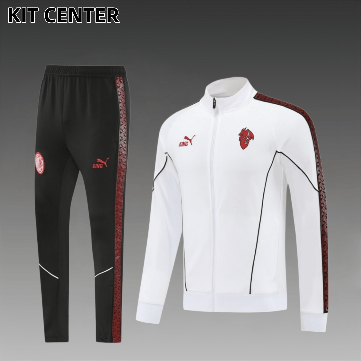 25/26  AC Milan Full Zipper Training Suit (Adult Set)