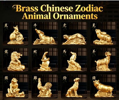 Chinese Zodiac Brass Figurines