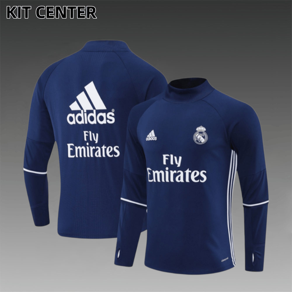 16/17 Real Madrid Retro Training Uniform Long- Sleeve Football Shirt