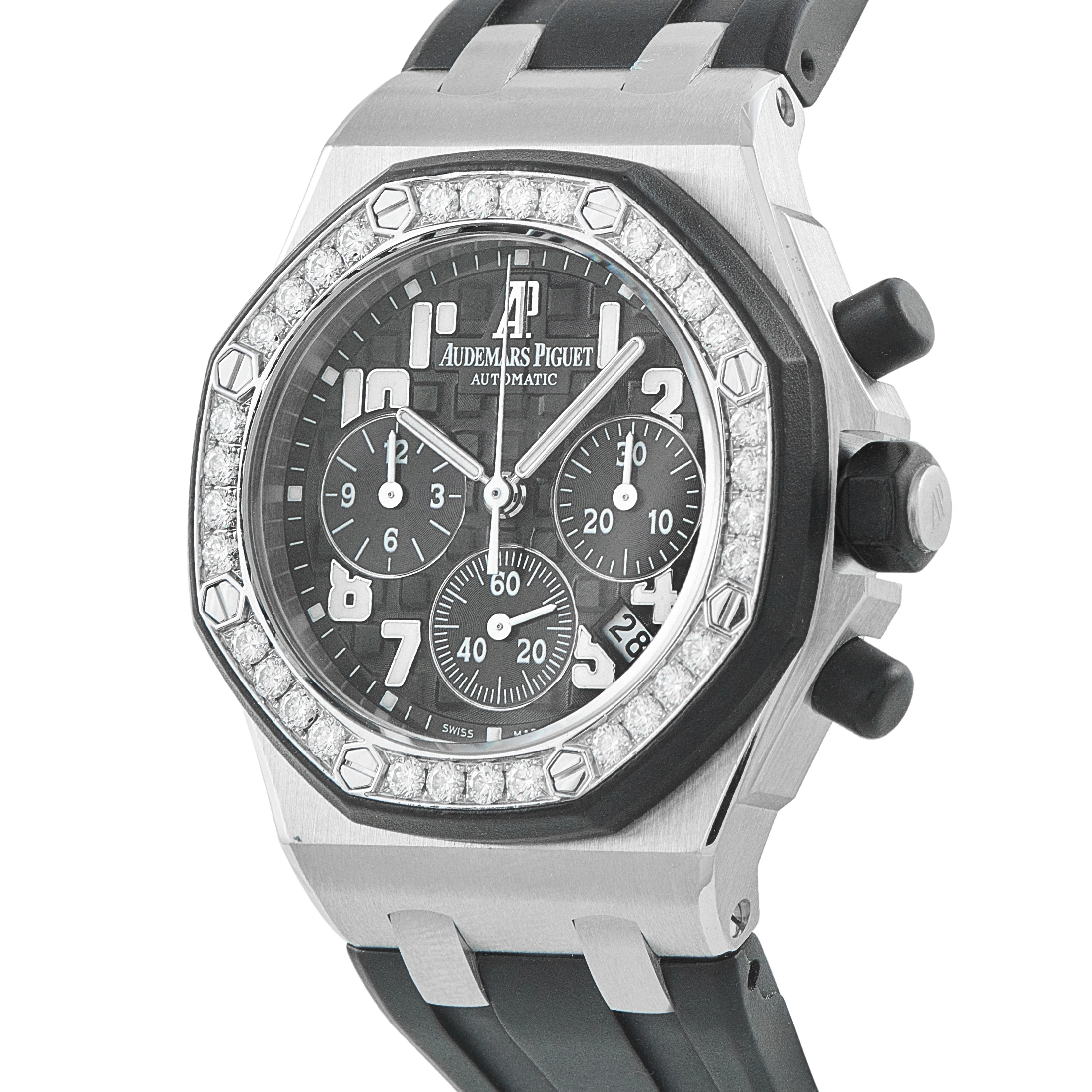 Audemars PiguetRoyal Oak Offshore Diamond and Steel Chronograph Watch 26048SK.ZZ.D002CA.01 26048sk.zz.d002ca.01