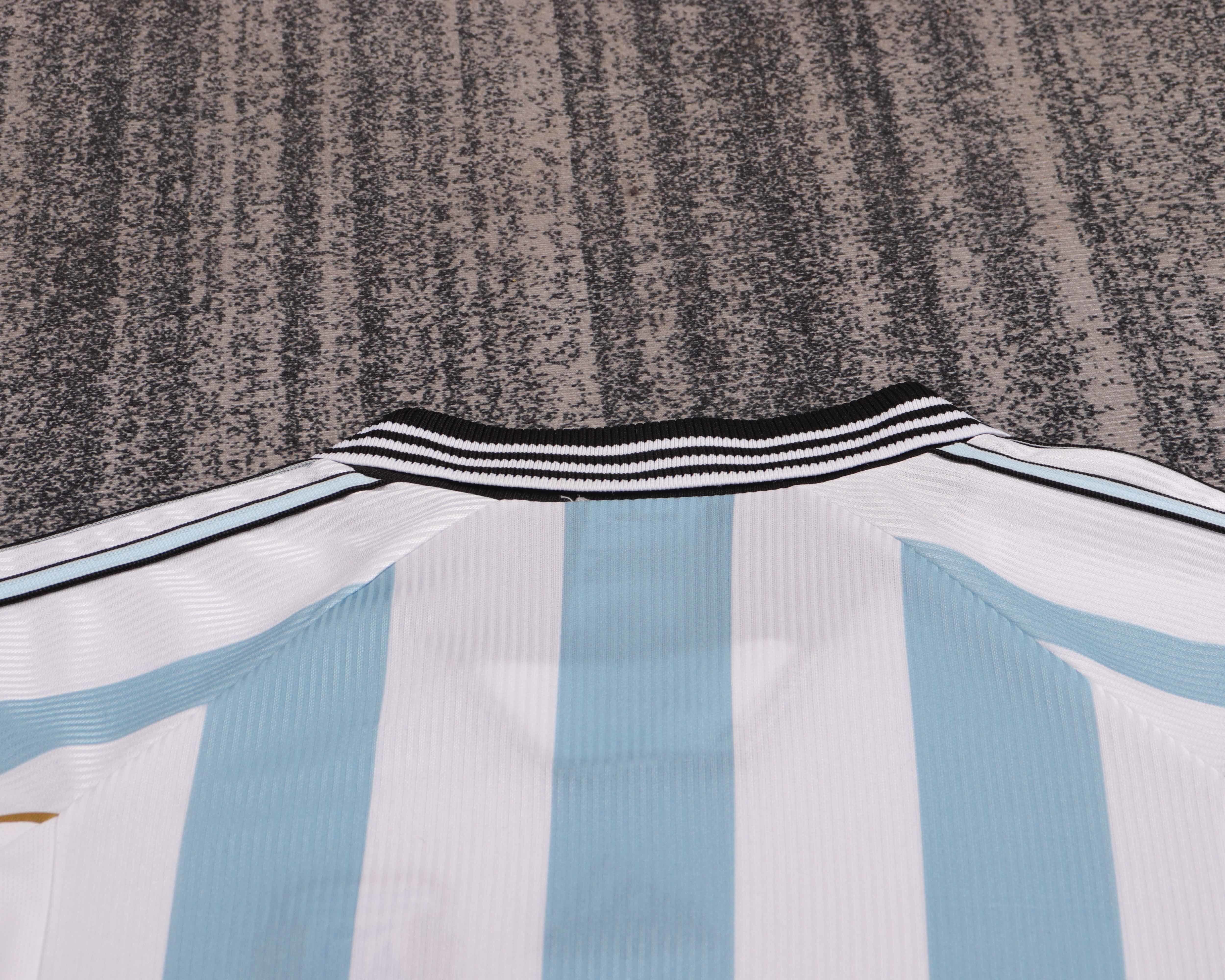 1998 Argentina Home Retro  Football Shirt ( Kids Kit )