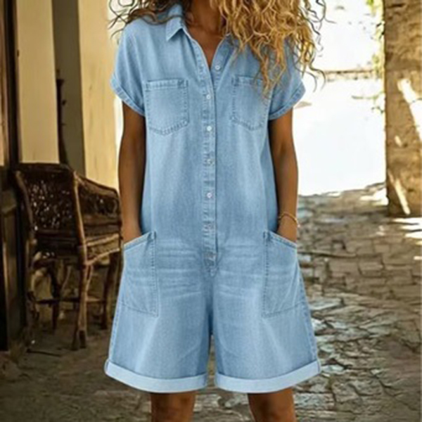 LOSSE FIT DENIM PLAYSUIT