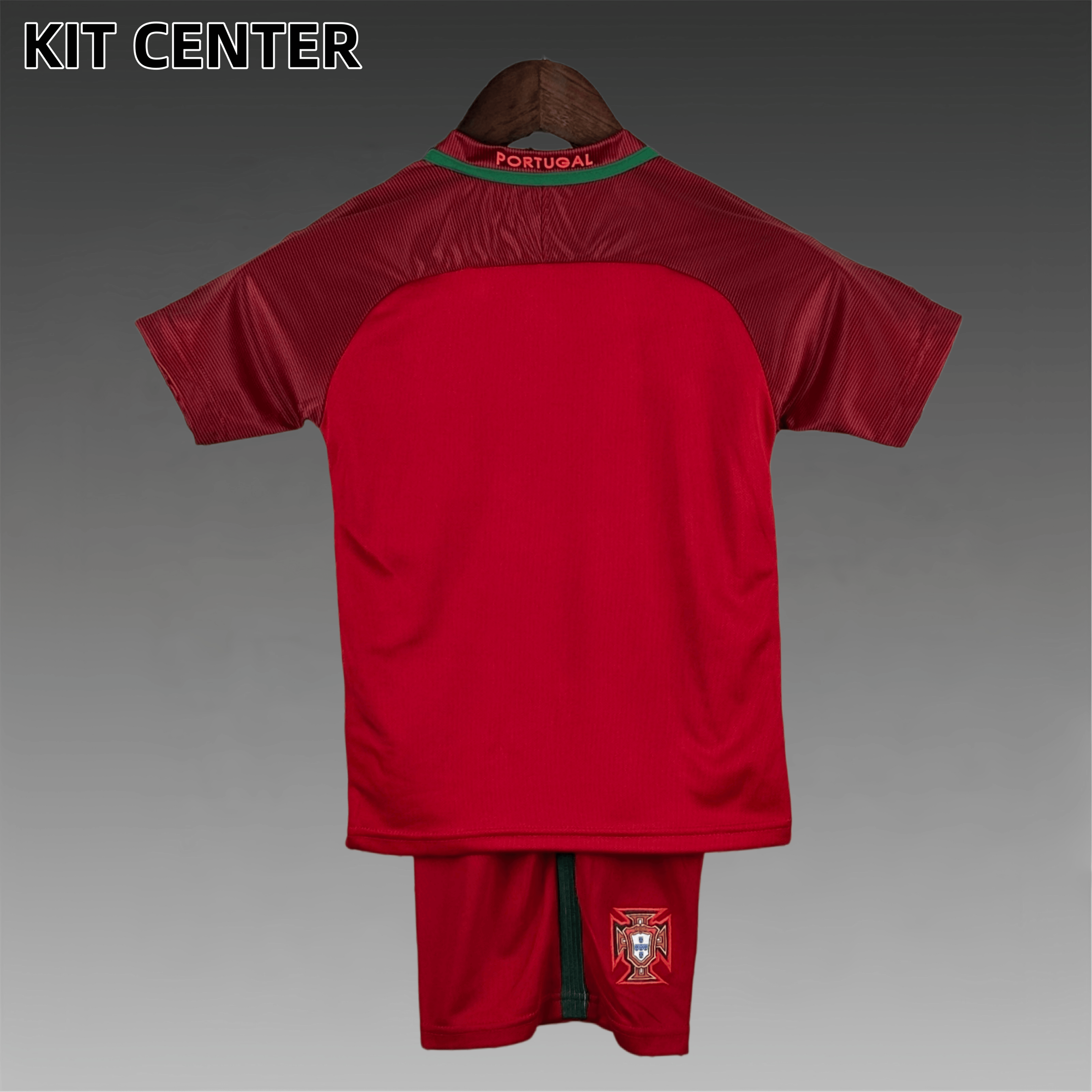 2016 Portugal home Retro Football Shirt  Kids Kit