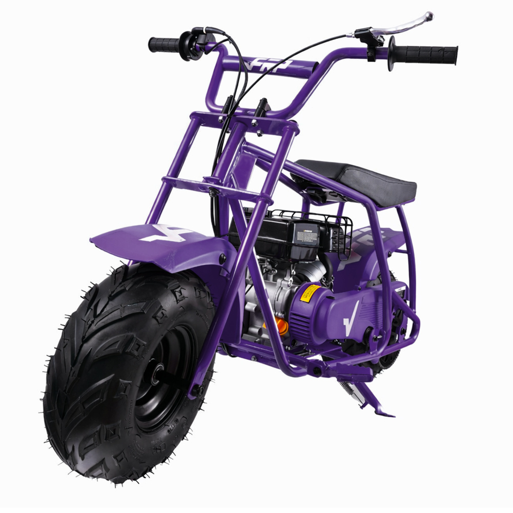 FRP GMB100 100cc adult mini gasoline motorcycle, four-stroke engine, top speed 28 mph, EPA certified, designed for a lifespan of 10,000 kilometers, off-road mountain motorcycle, load capacity 220 pounds