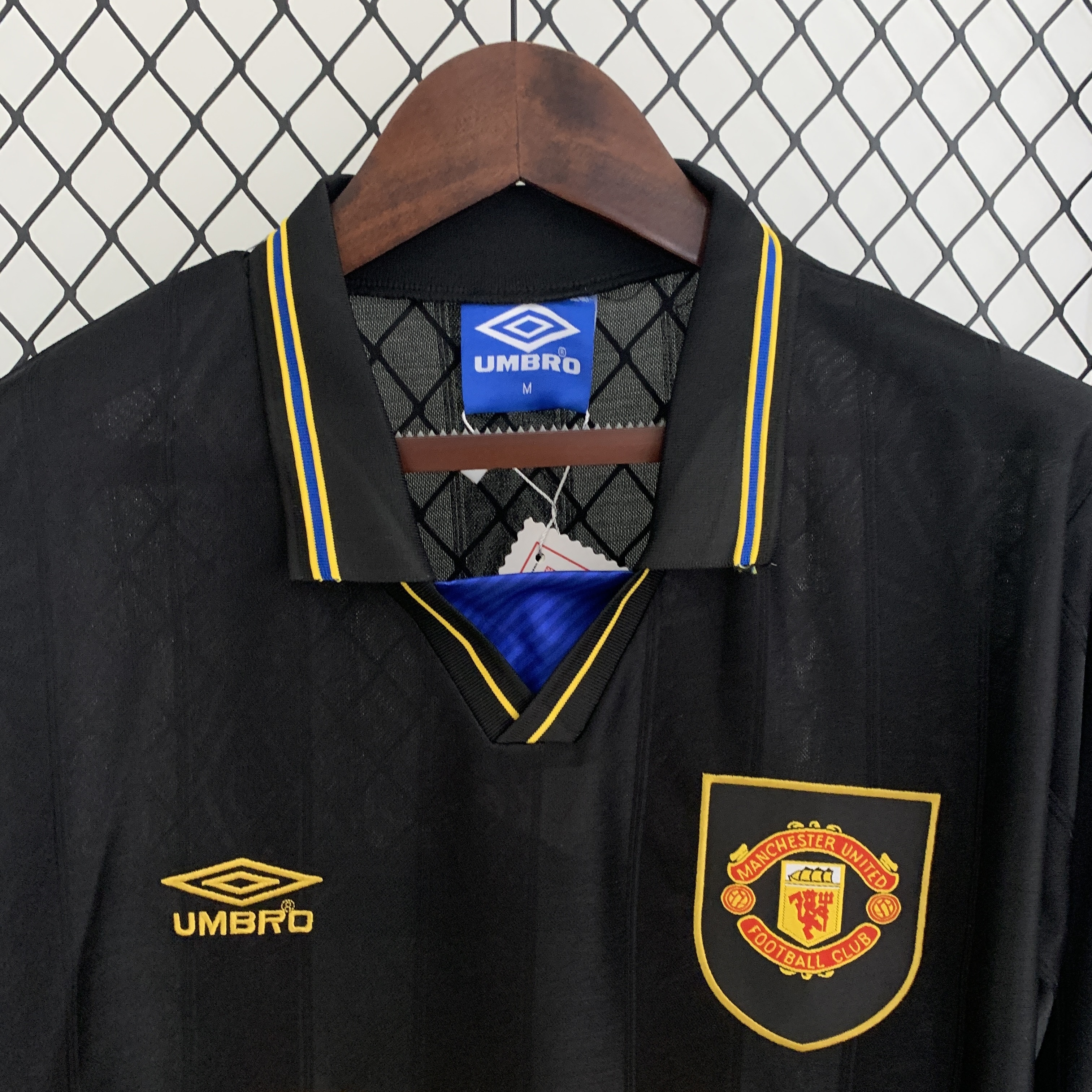 93/94 Manchester United Away long sleeved retro football jersey