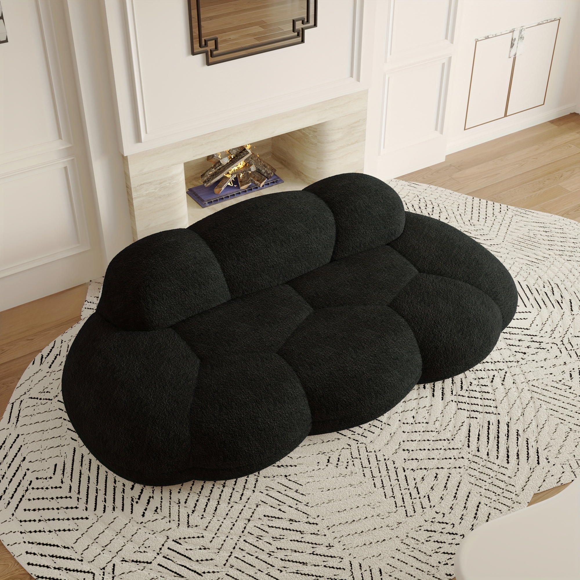 Cloud-shaped living room sofa, modern comfortable compression sofa, cloud leisure sofa, soft cushion sofa for bedroom and apartment, space capsule (no installation required)