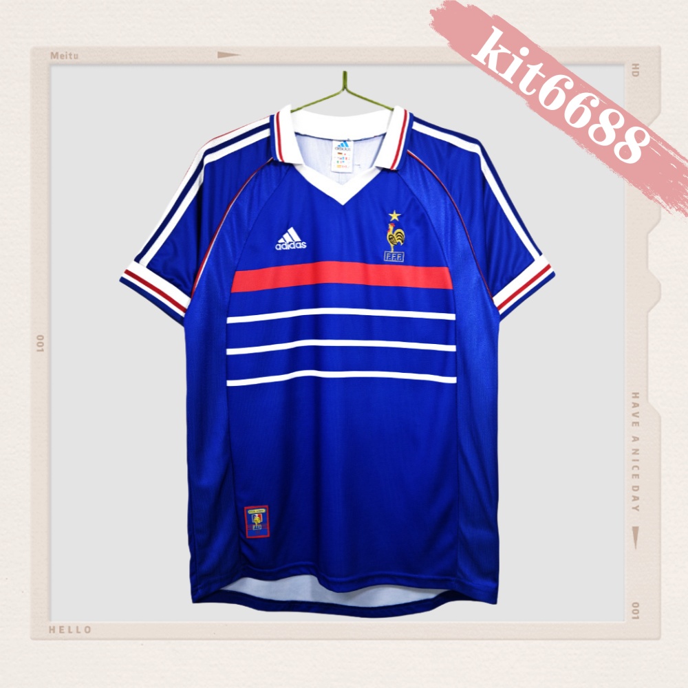 1998 France Away Retro Football Shirt （No English Edition）