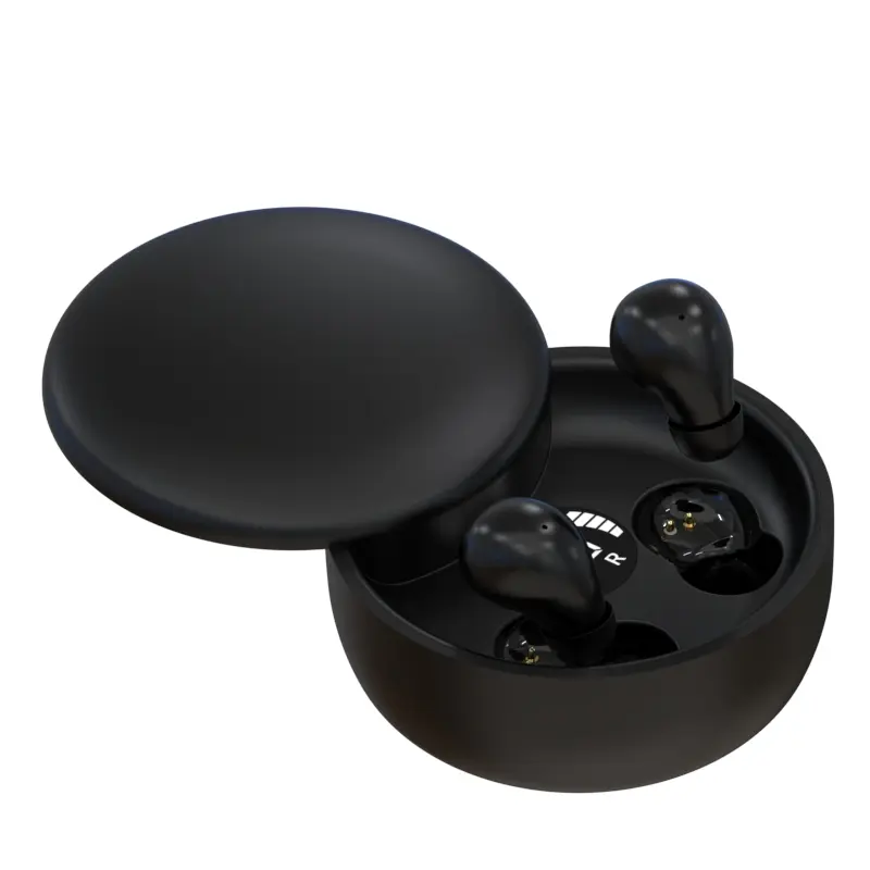 MSHUKCOE Invisible Wireless Bluetooth Earbuds, Mini Hidden Low Profile Earphones with LED Power Display, Waterproof Tiny In-ear Headphones for Small Ear Canals, Sleep & Work