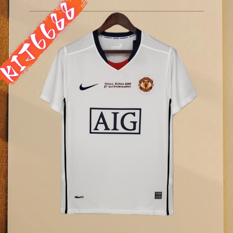 08/09 Manchester United Away Champions League retro football jersey