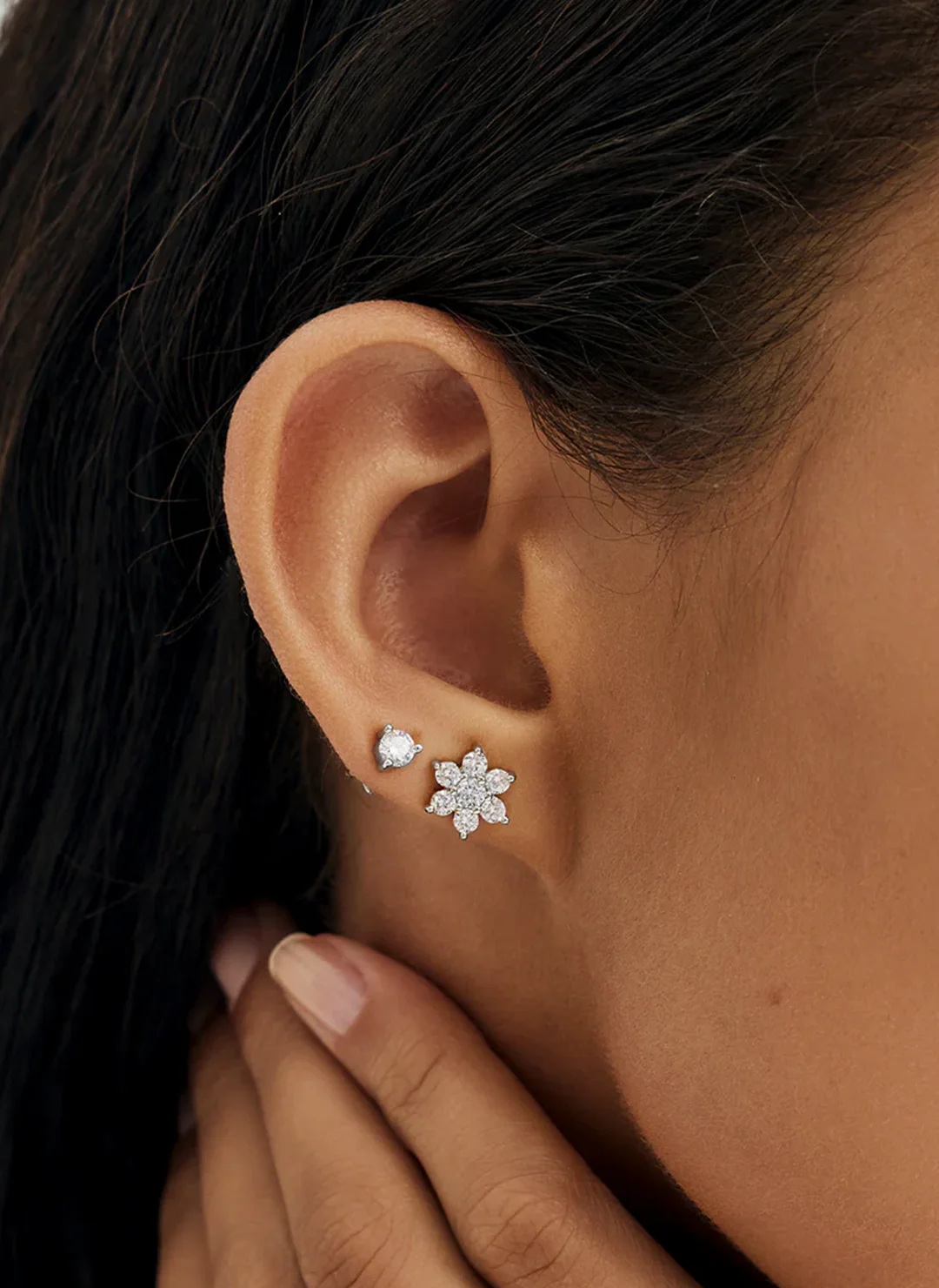 Crystal Lotus Studs