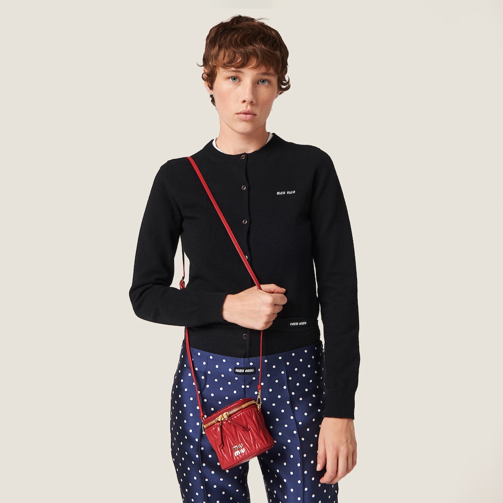 Matelassé nappa leather micro bag