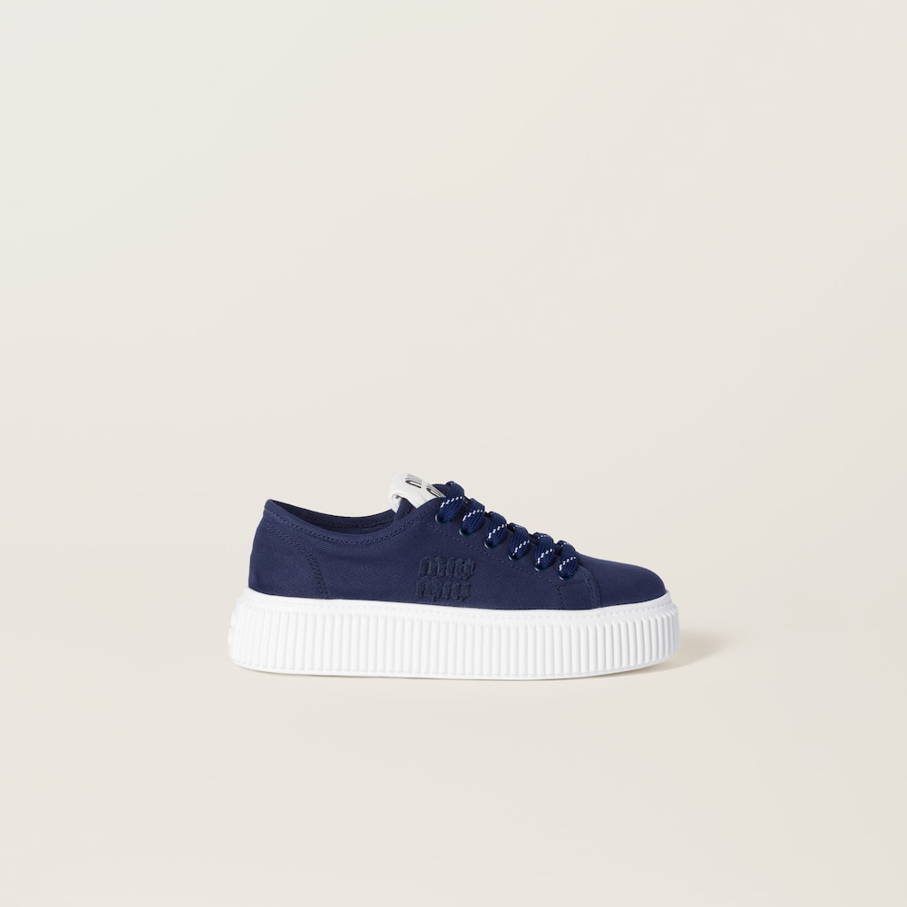 Denim sneakers with logo