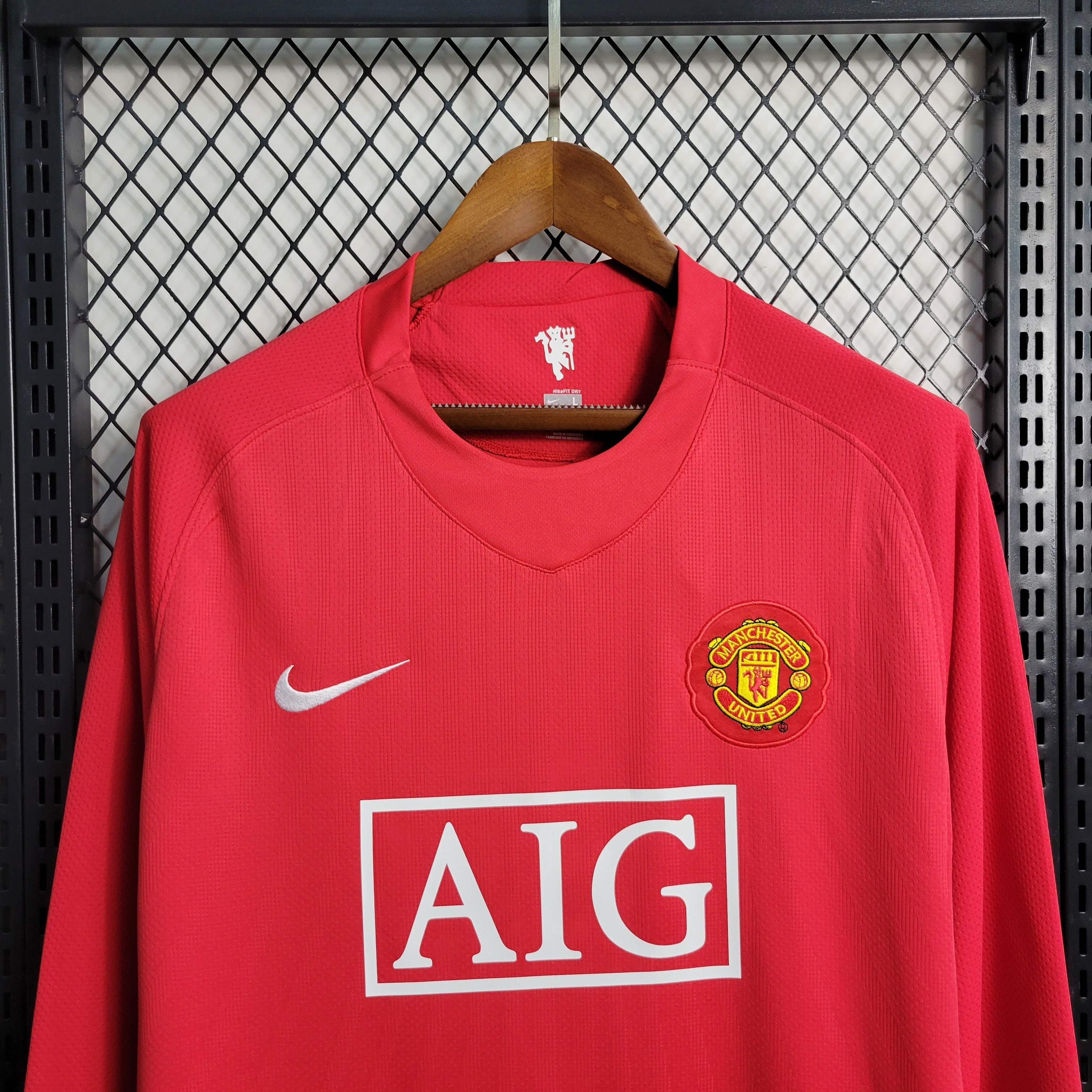 07/08 Manchester United home long sleeved retro football jersey