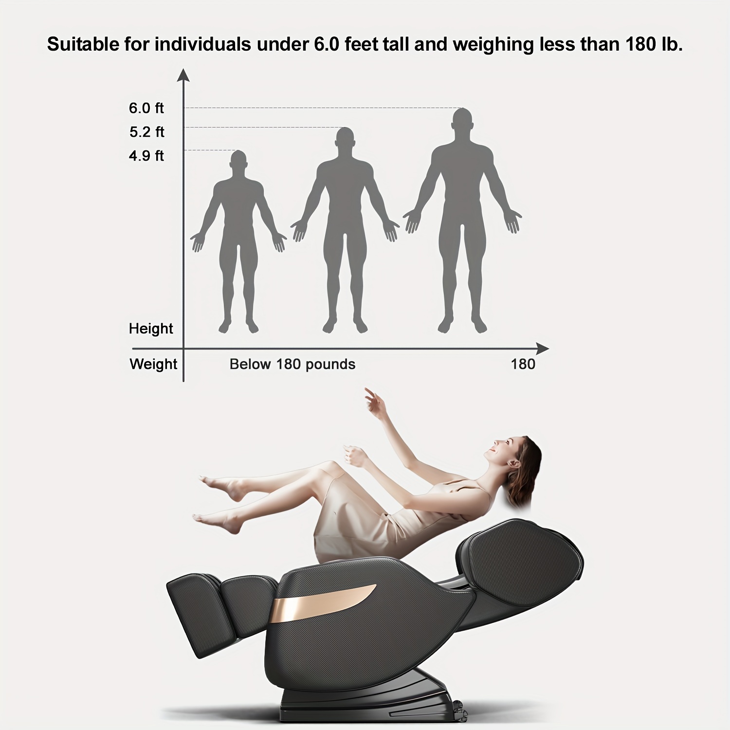 2025 Zero Gravity Multifunctional Full-Body Massage Chair, with foot massage, waist heating, and full-body airbag relaxation functions