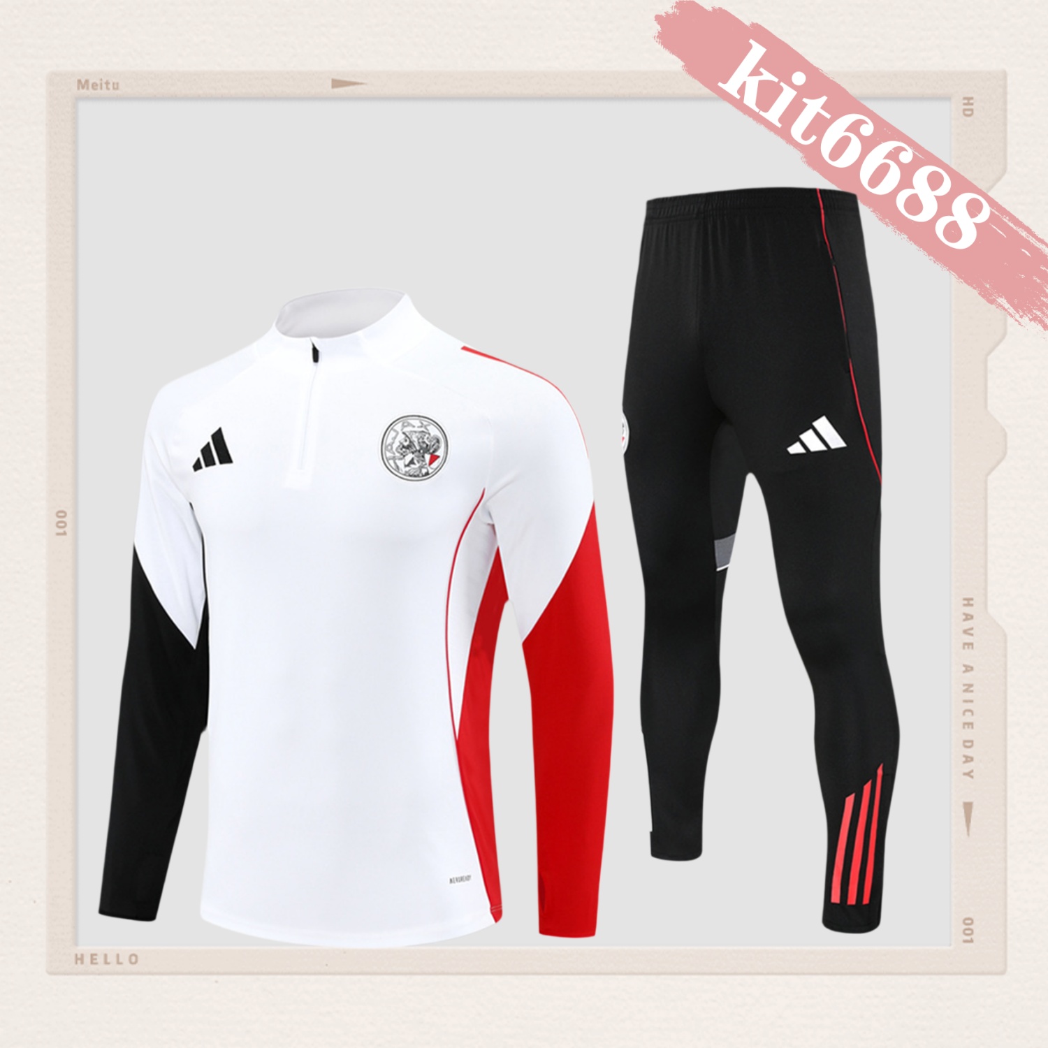 2025/2026 Ajax Kids Half Zip Training Clothes (Kids Kit)