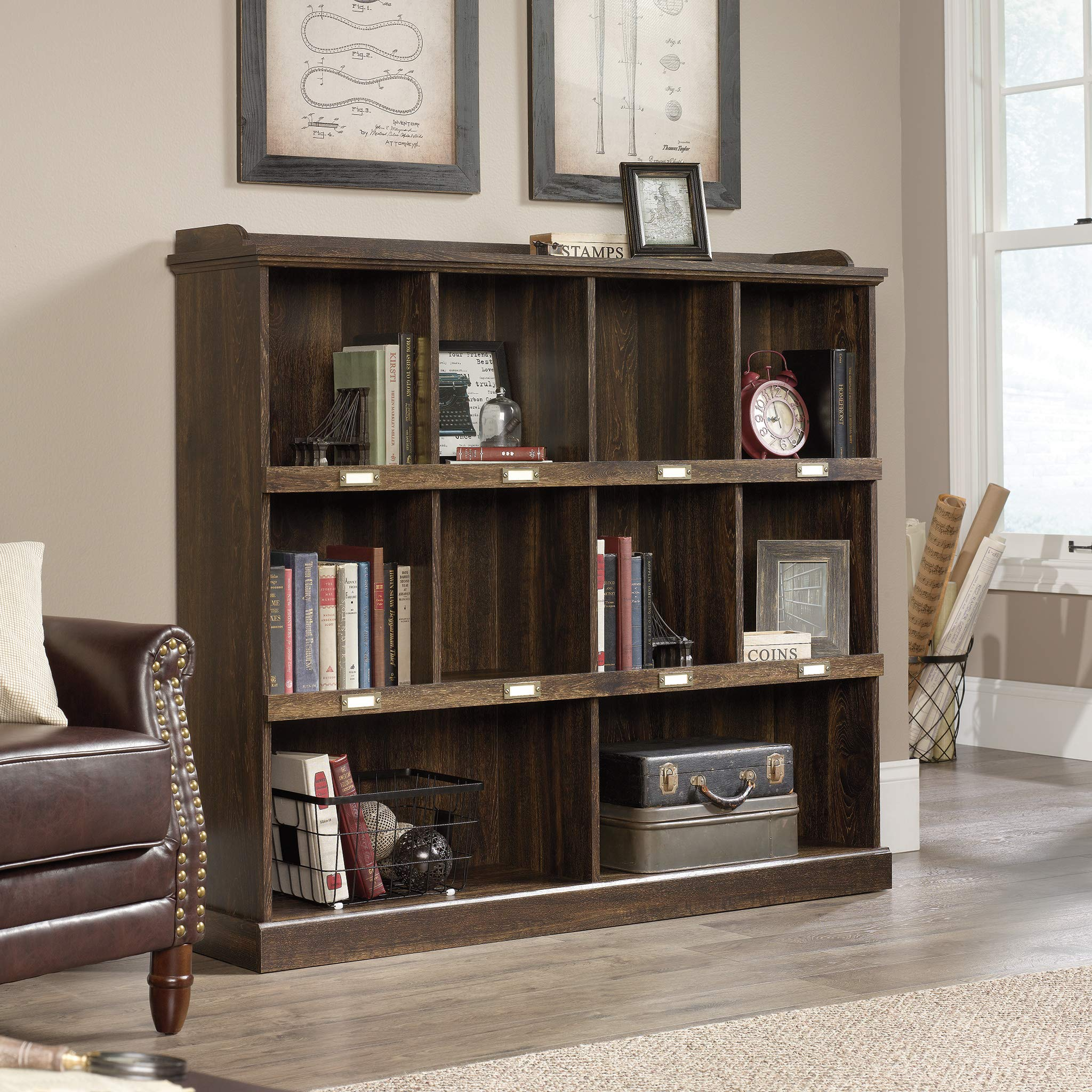Rustic Super Wide 86 Inch 5 Tier Bookcase with 23 Shelves, 5-Shelf Etagere Large Open Bookshelf