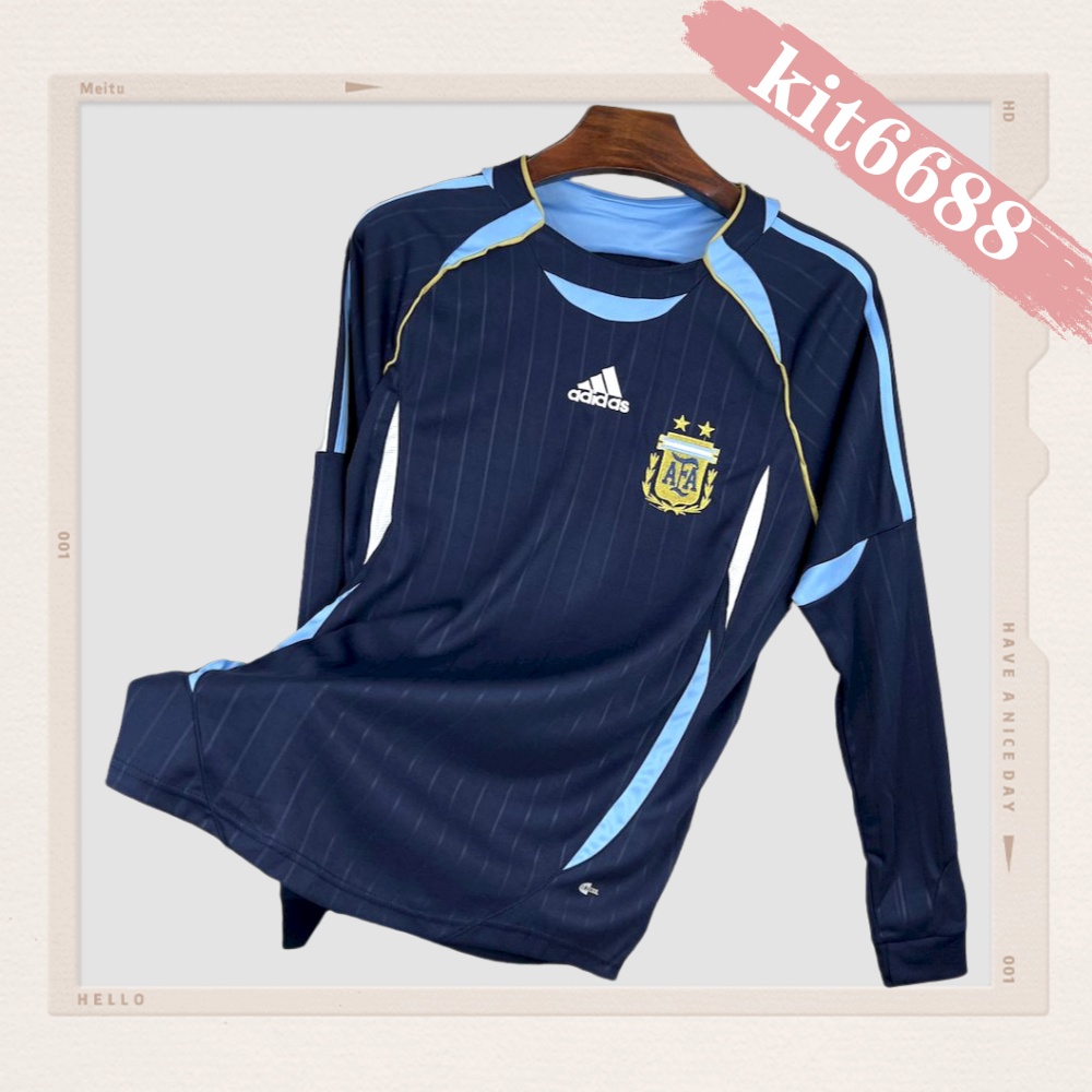 2006/2007 Argentina World Cup Away Long Sleeve Retro Jersey