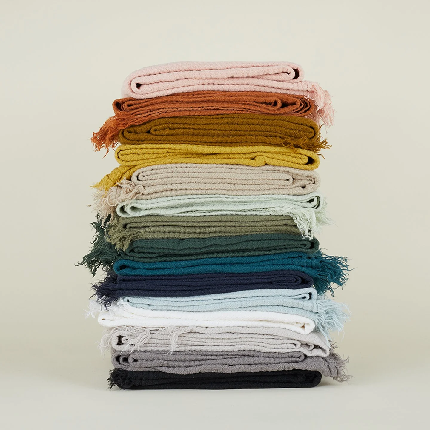 Simple Linen Throw - Sage