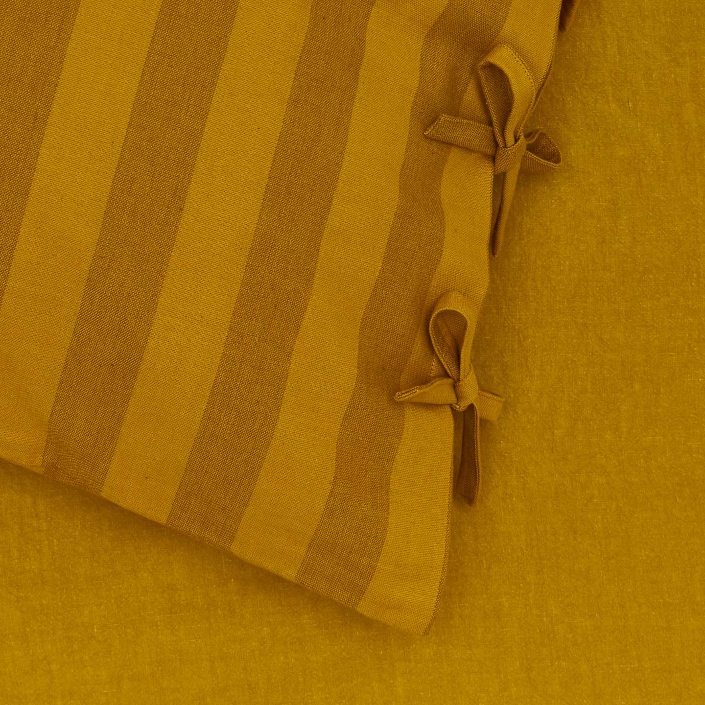 Essential Striped Pillowcases, Set of 2 - Mustard/Bronze