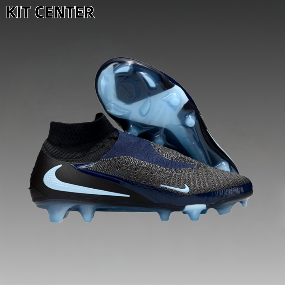 N Phantom 6 Elite High Cut FG Shadow - Black/Ice Blue