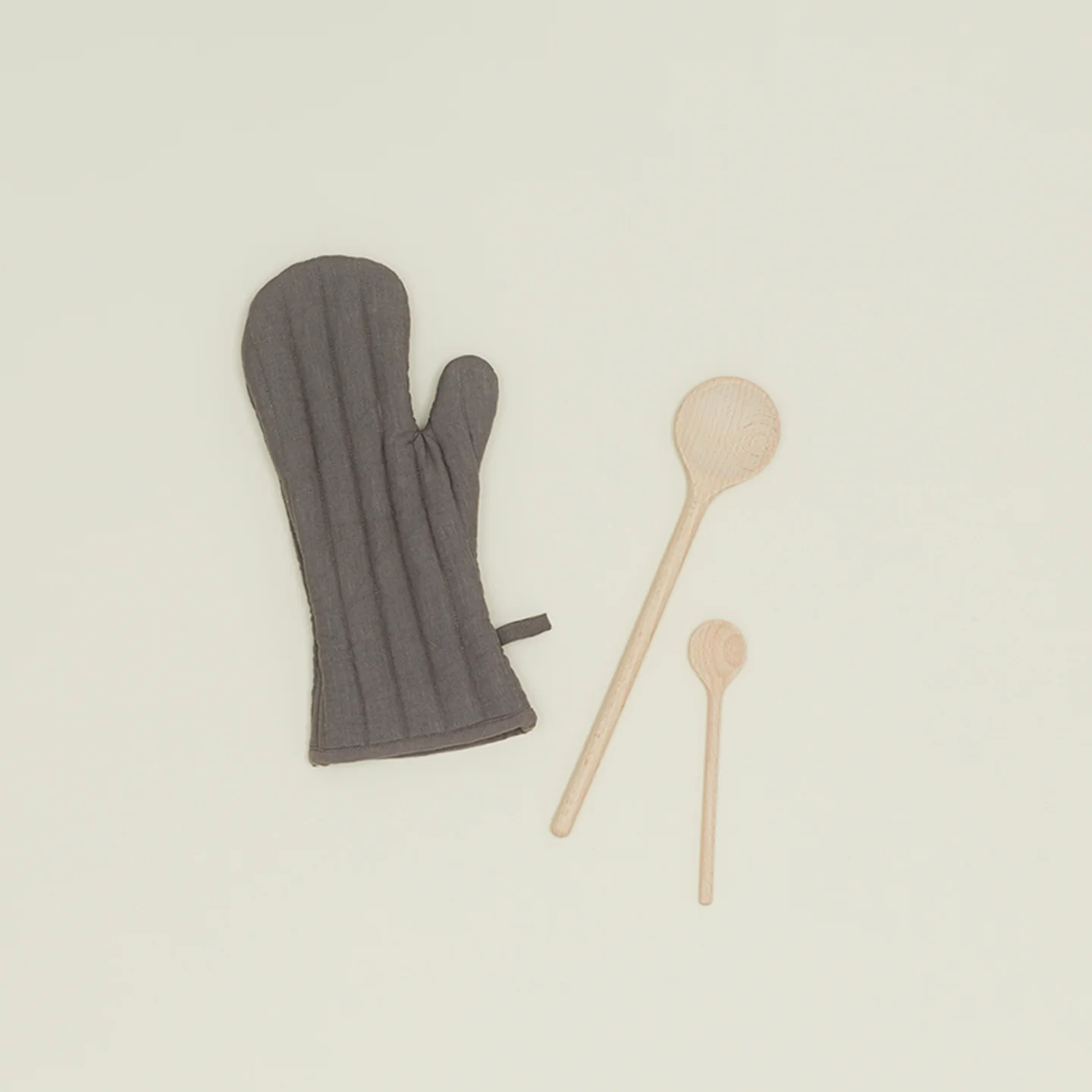 Simple Linen Oven Mitt - Dark Grey