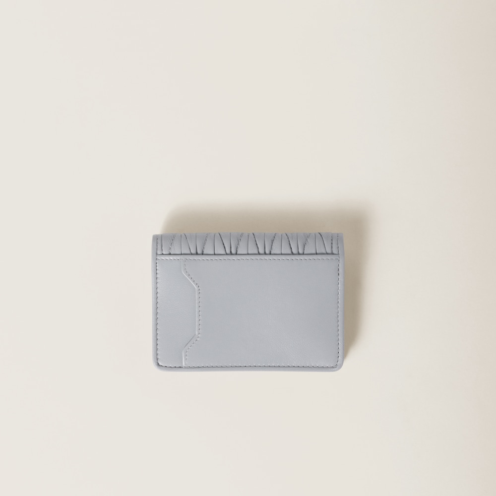 Matelassé nappa leather card holder