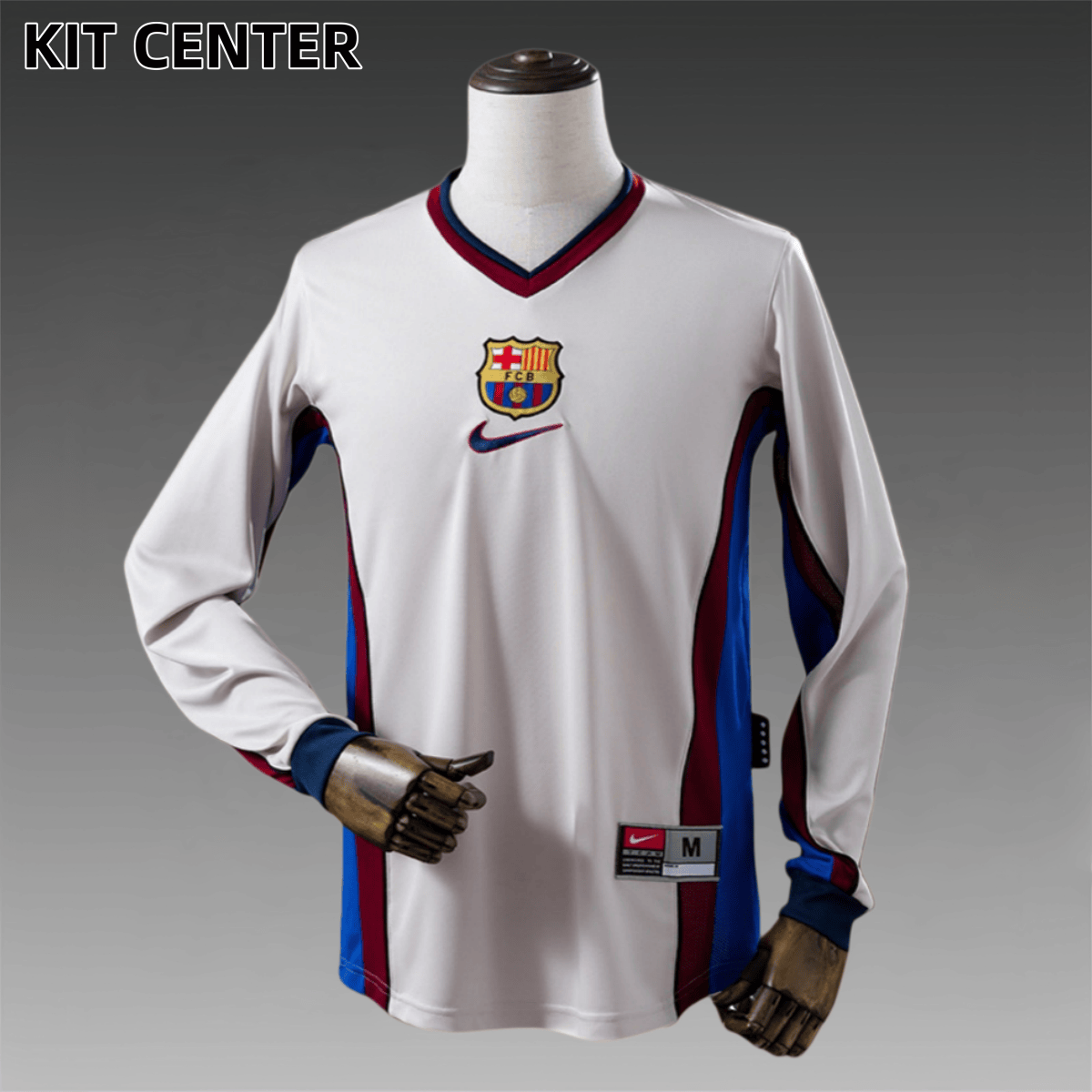 98/99 Barcelona  Away long sleeves Retro Football Shirt