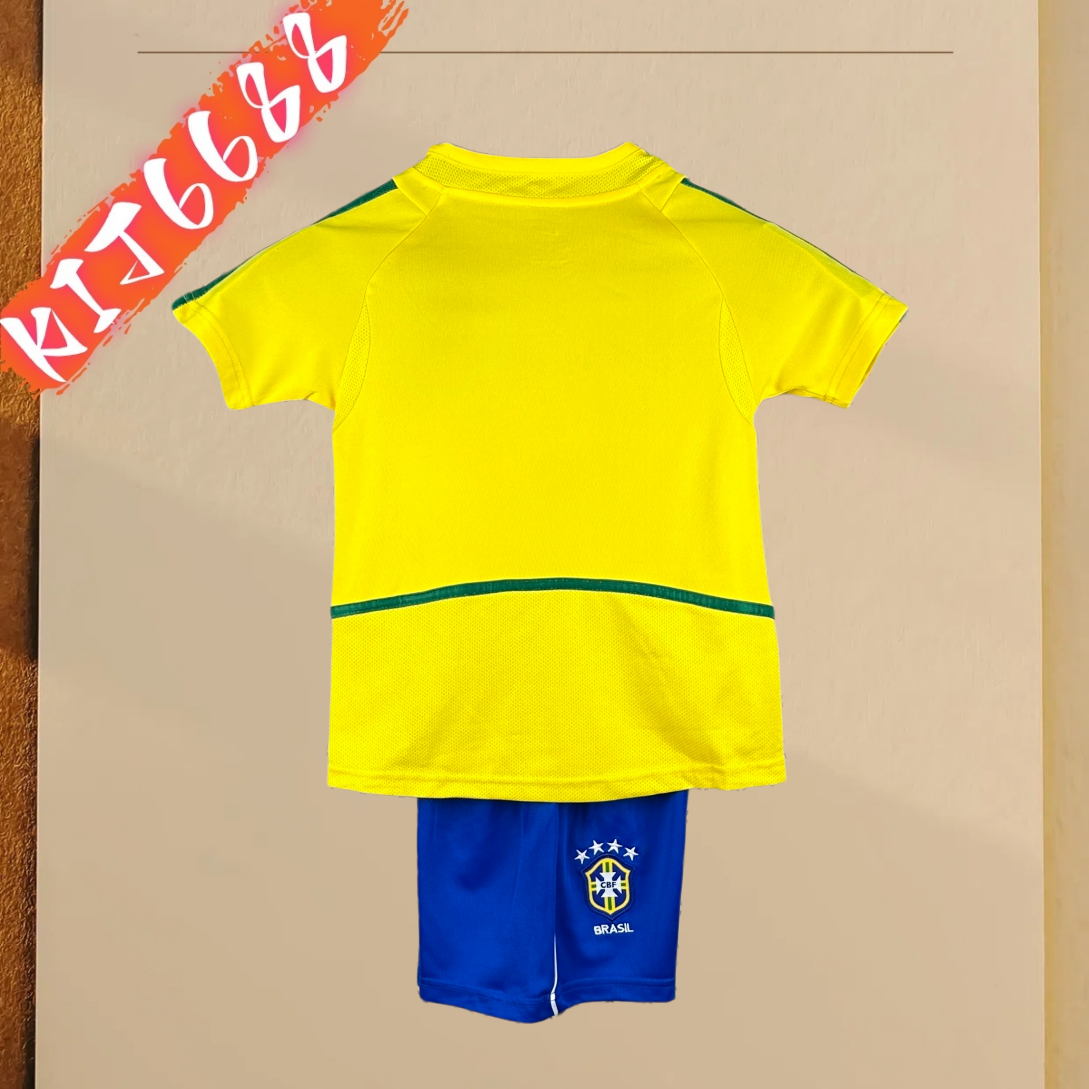 2002 Brazil home Retro Kids Kit
