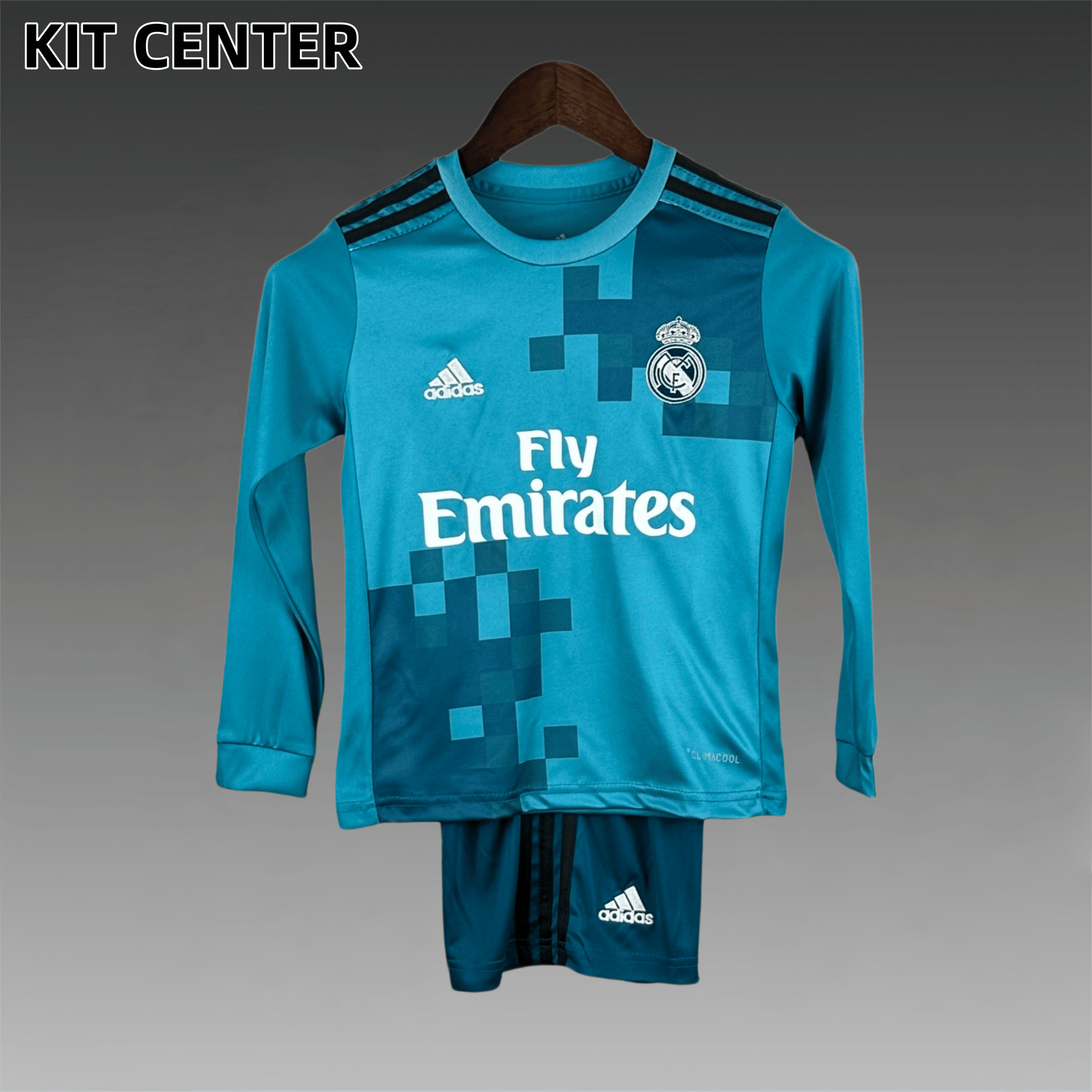 2017/2018 Real Madrid Third Away long sleeves Retro Kids Set