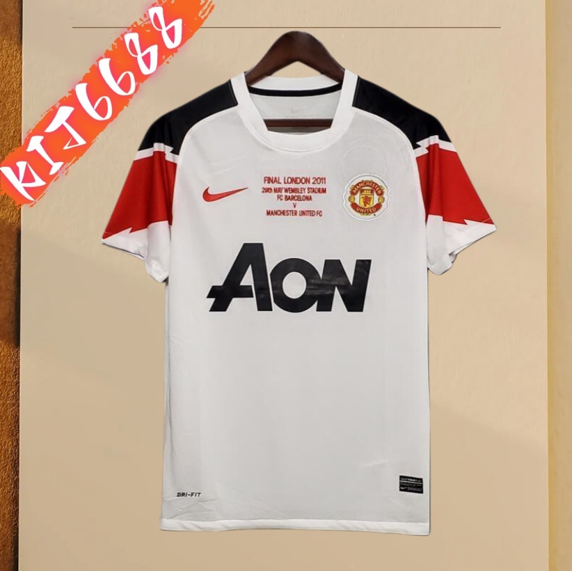10/11 Manchester United Away Champions League version  retro football jersey
