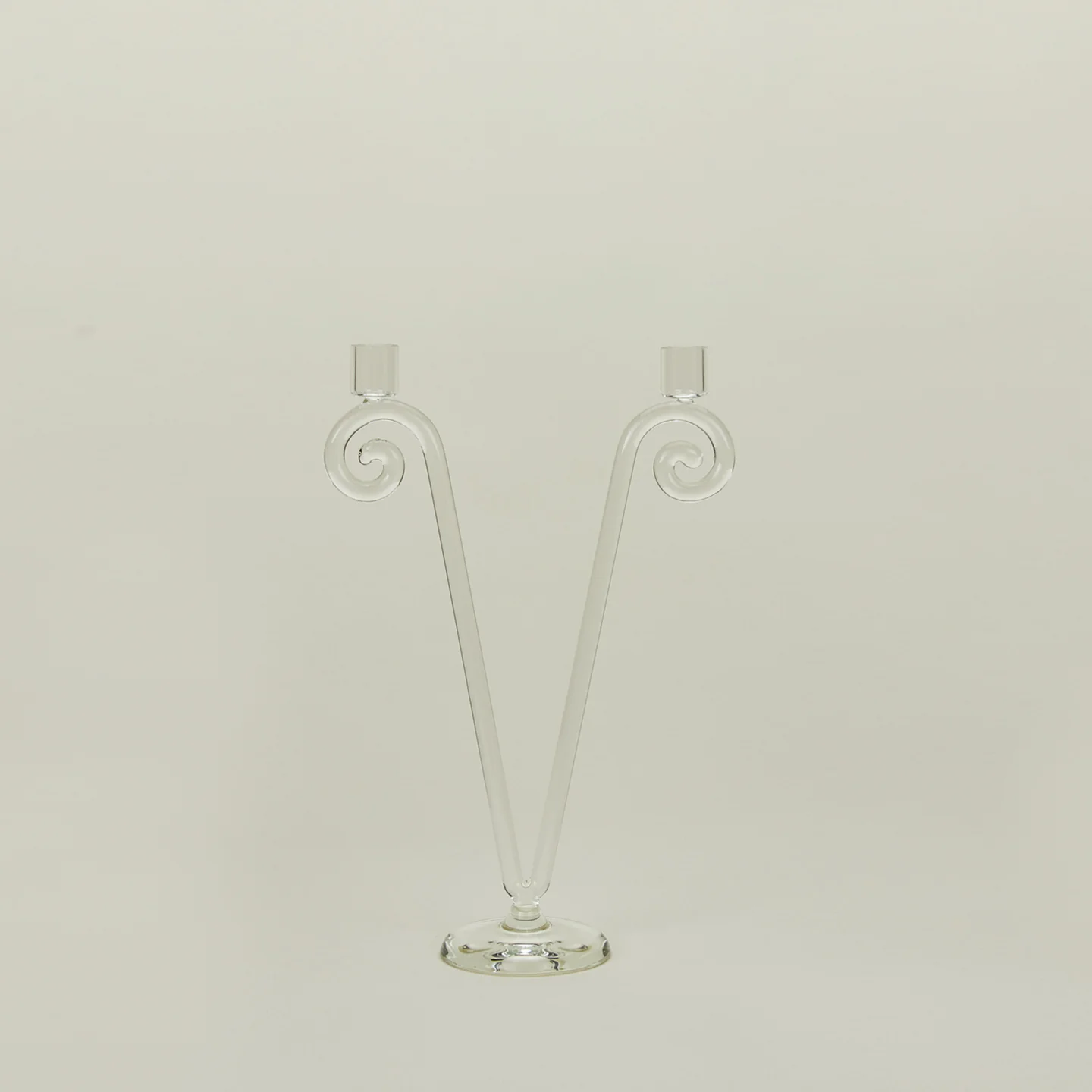 Double Stem Spiral Candle Holder