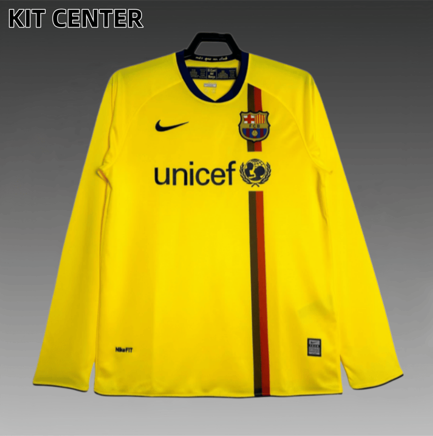 08/09 Barcelona  Away long sleeves Retro Football Shirt